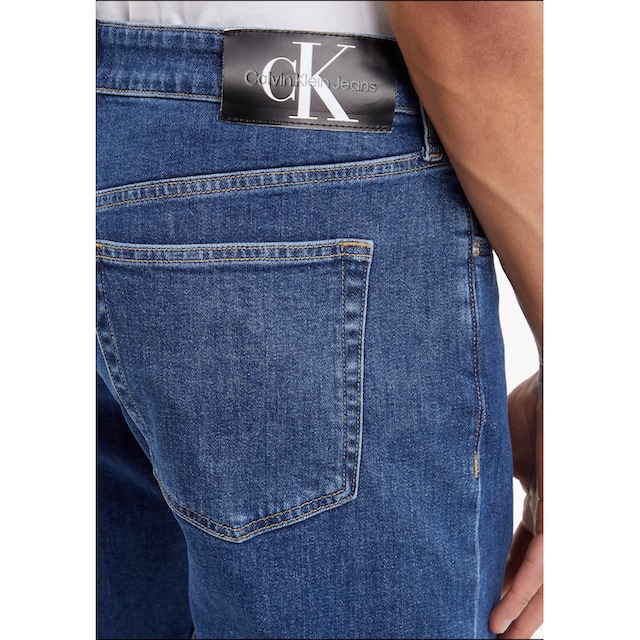Jeans TAPER«, en Tendance Acheter confortablement mit Leder-Badge Calvin ligne Klein Klein Calvin »SLIM Tapered-fit-Jeans