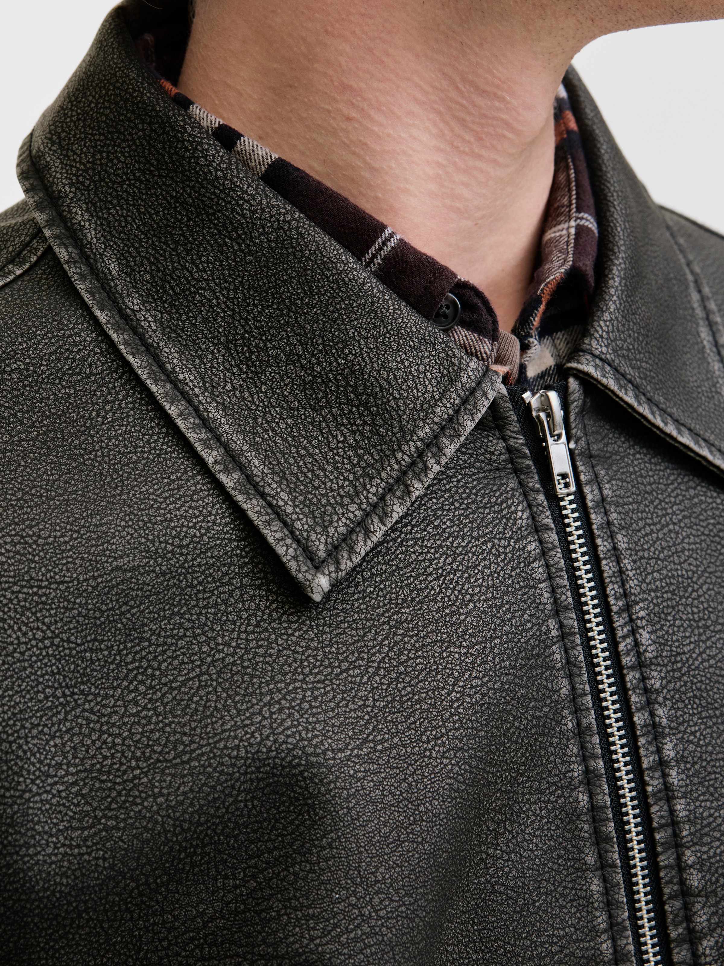 Jack & Jones Veste de motard »JJECASABLANCA PU JACKET NOOS« ohne Kapuze mit Fronttaschen