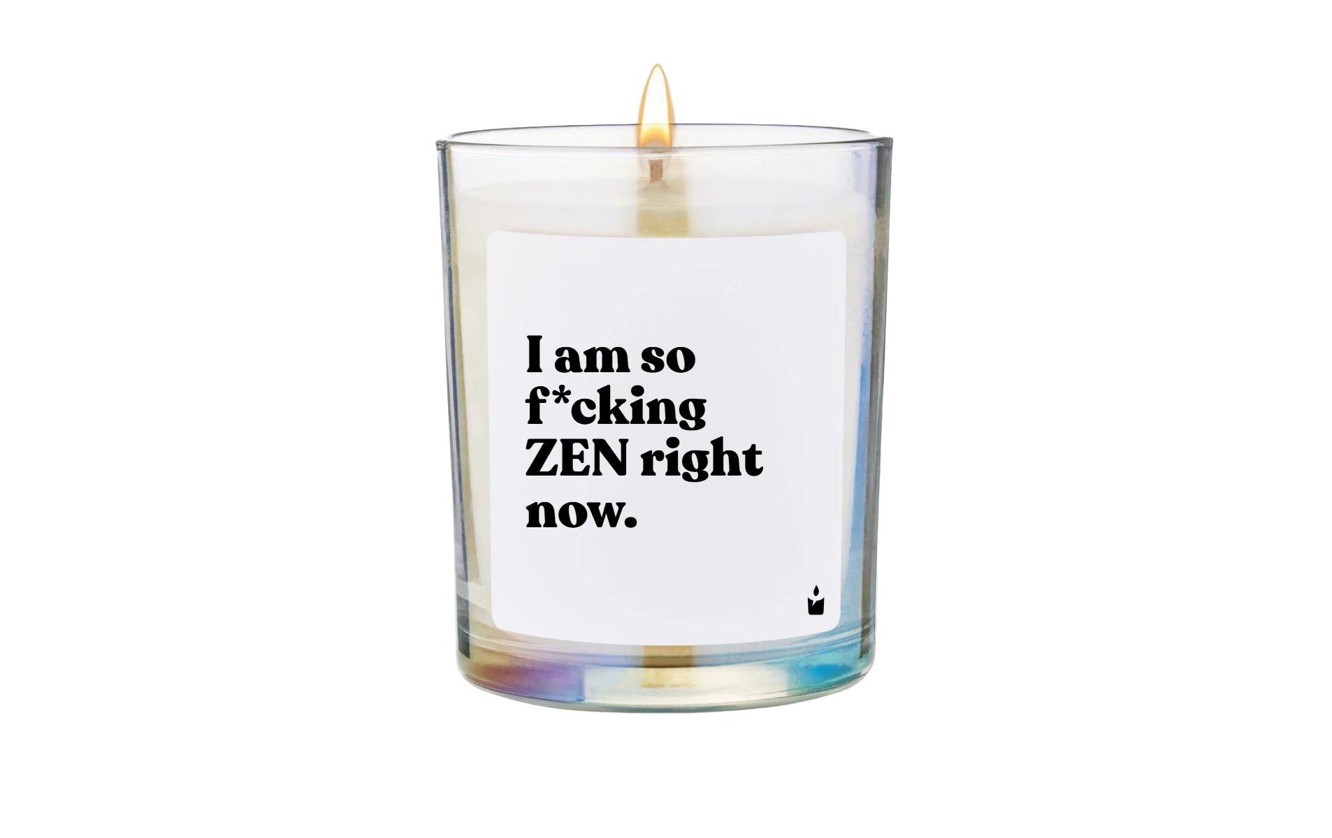 Image of Duftkerze "ChattyCandles I am so f*cking zen right now 6,7 x 8 cm"