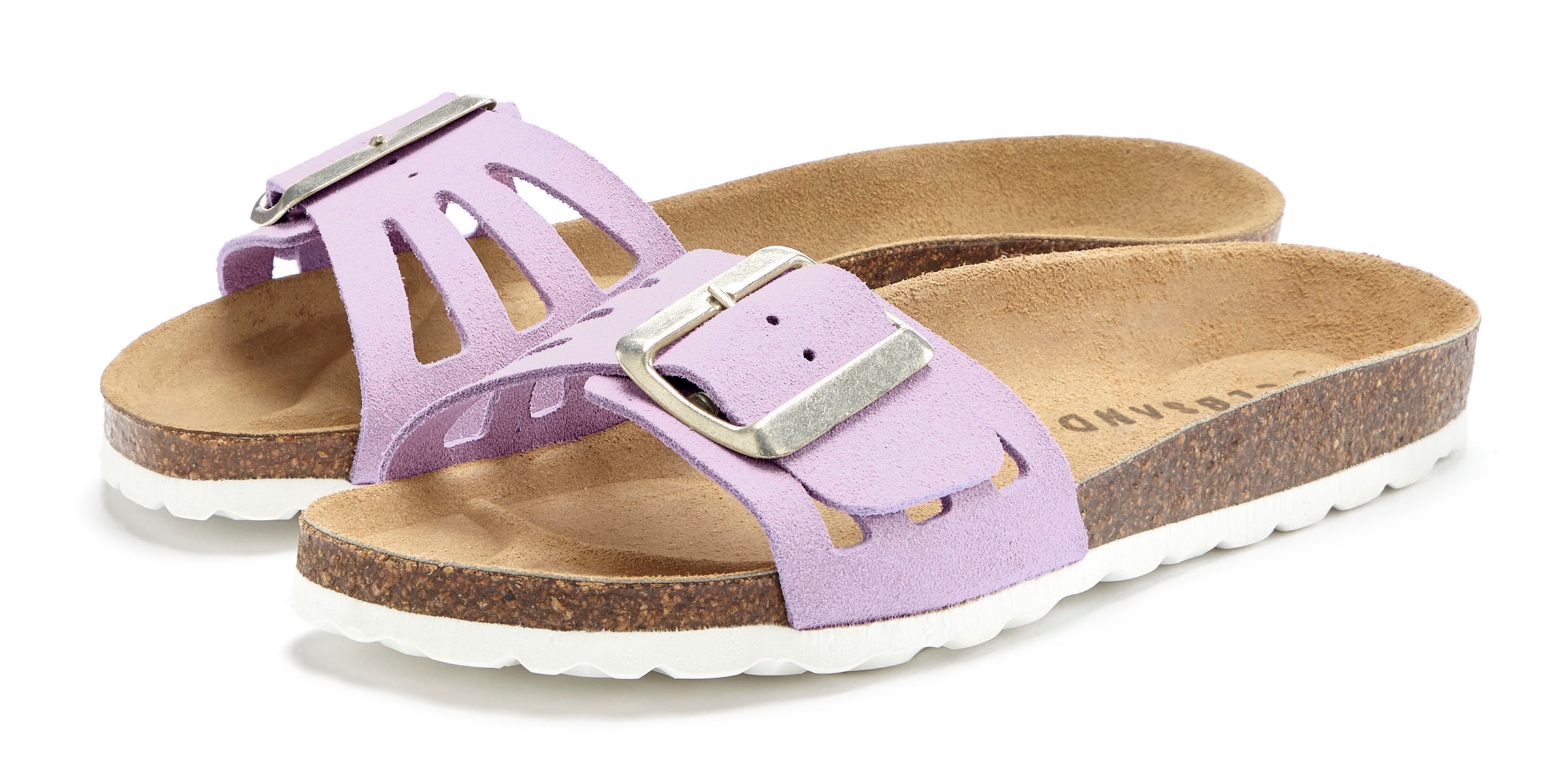 Elbsand Pantolette »Sandale«, Mule, offener Schuh aus Leder mit weichem Komfortkorkfussbett