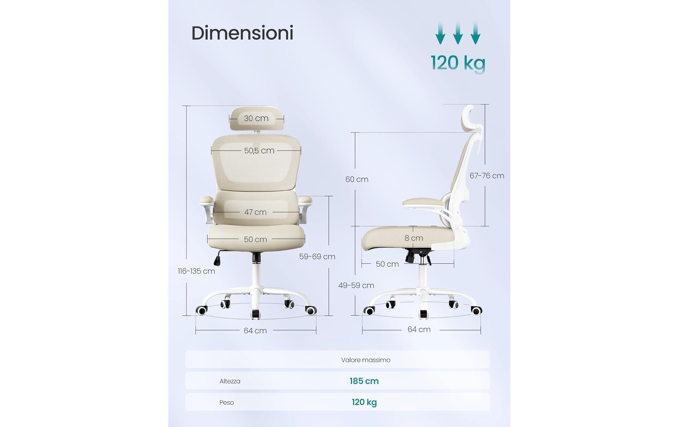 SONGMICS Chaise de bureau »mit Armlehnen« ()