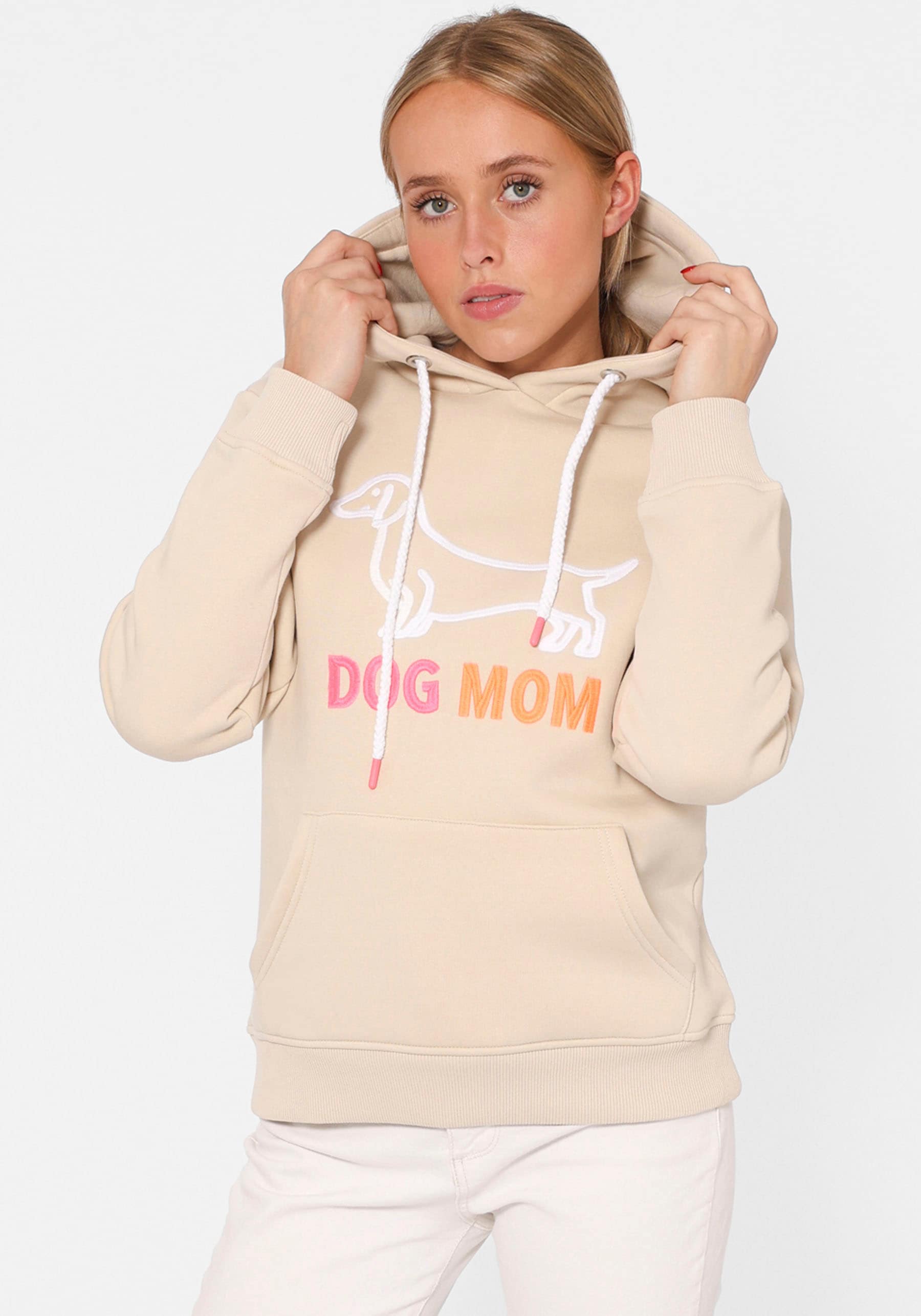 Hoodie »"Dog Mom"«, mit Kapuze, Hundemotiv und Fronttaschen