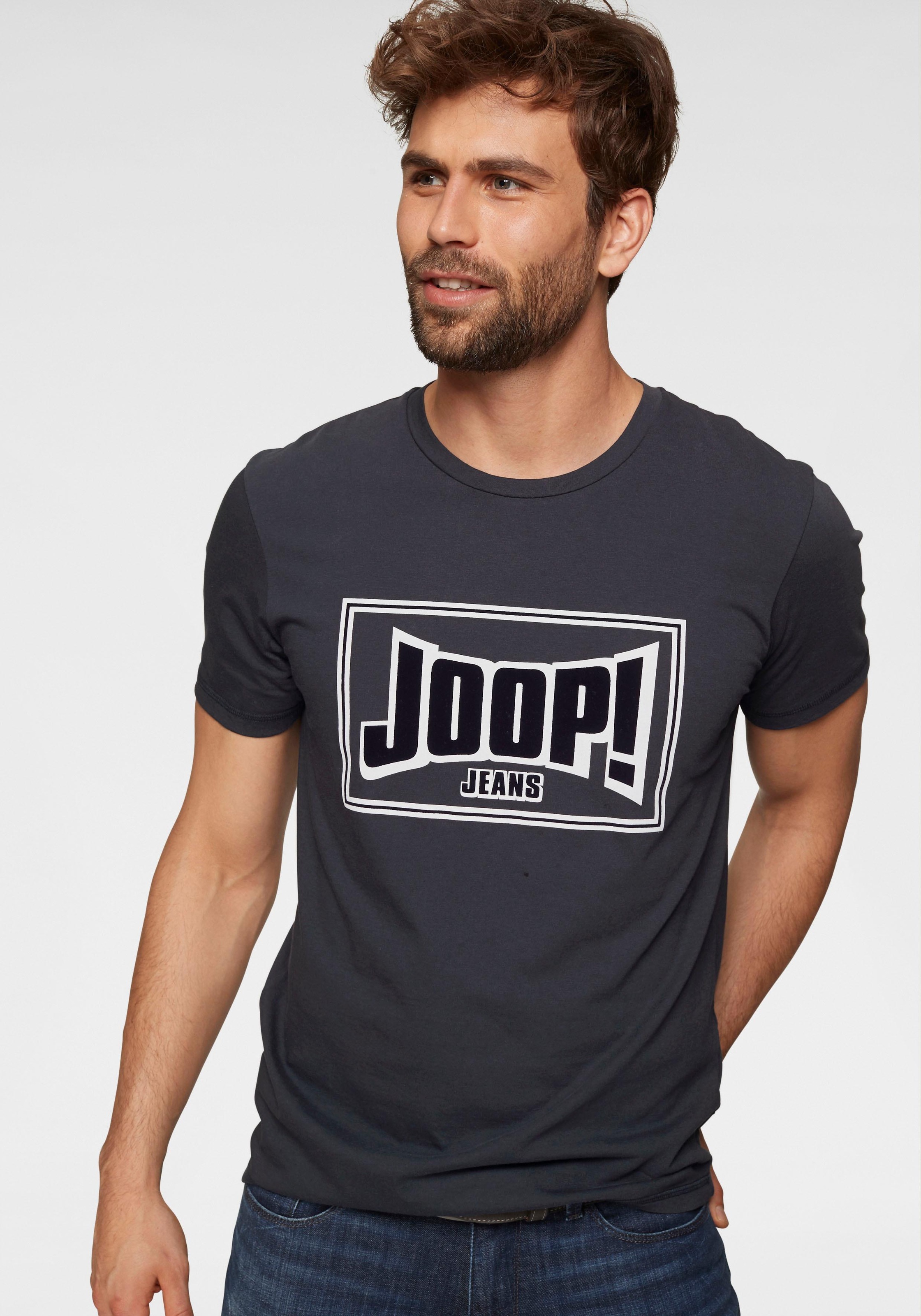 Image of Joop Jeans T-Shirt »REGULAR FIT - Aidan«, Logodruck mit samtiger Oberfläche bei Ackermann Versand Schweiz