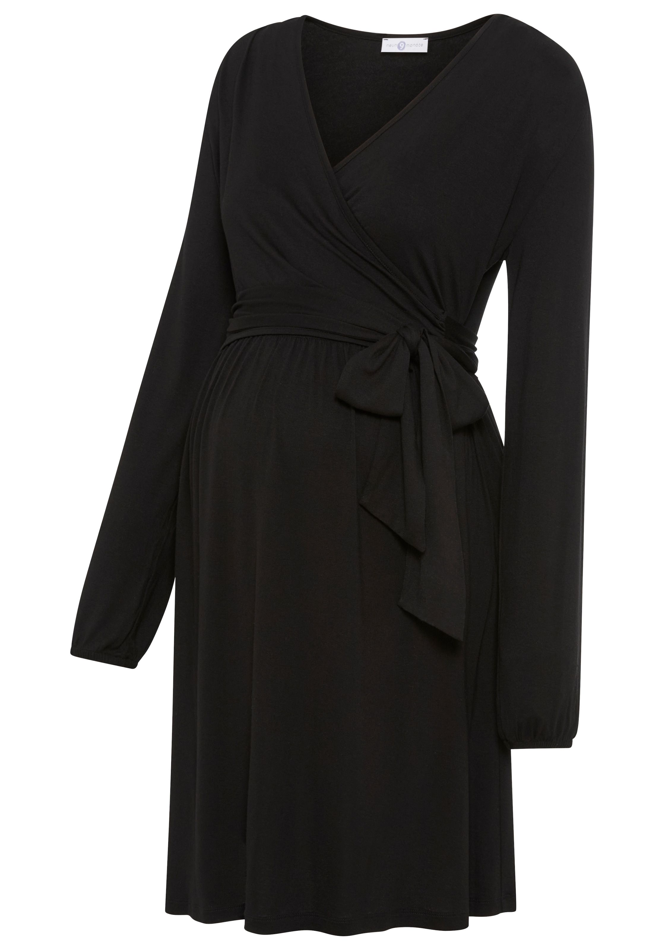 Neun Monate Umstandskleid »Wickel-Kleid mit pratischer Ausschnittlösung«, Umstandskleid, Viskose-Kleid mit praktischer Wickel-Lösung