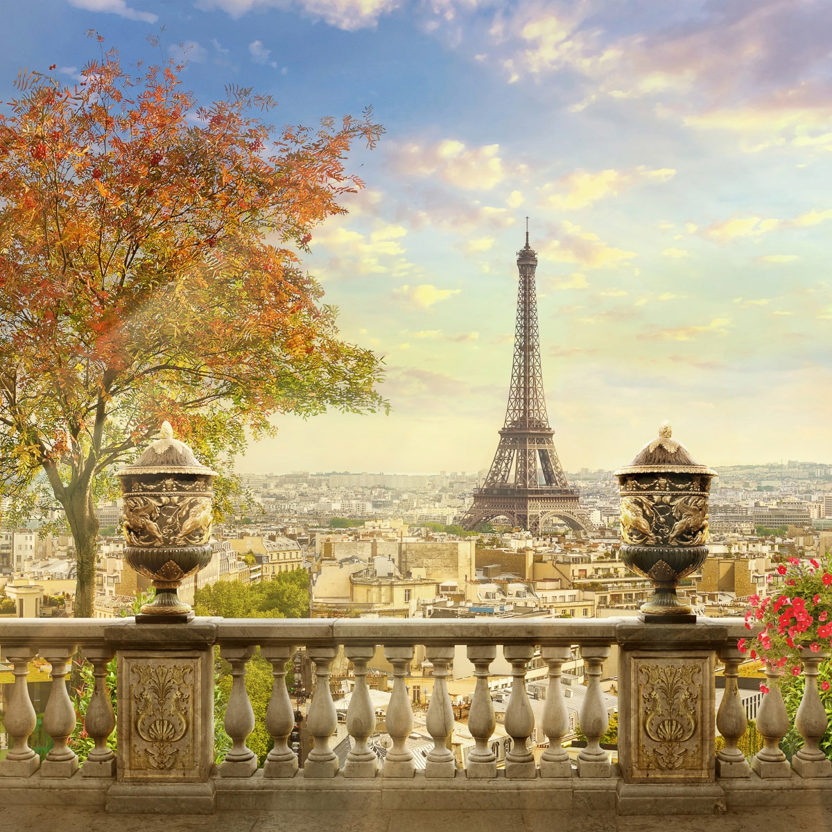 Image of Papermoon Fototapete "Panorama von Paris"