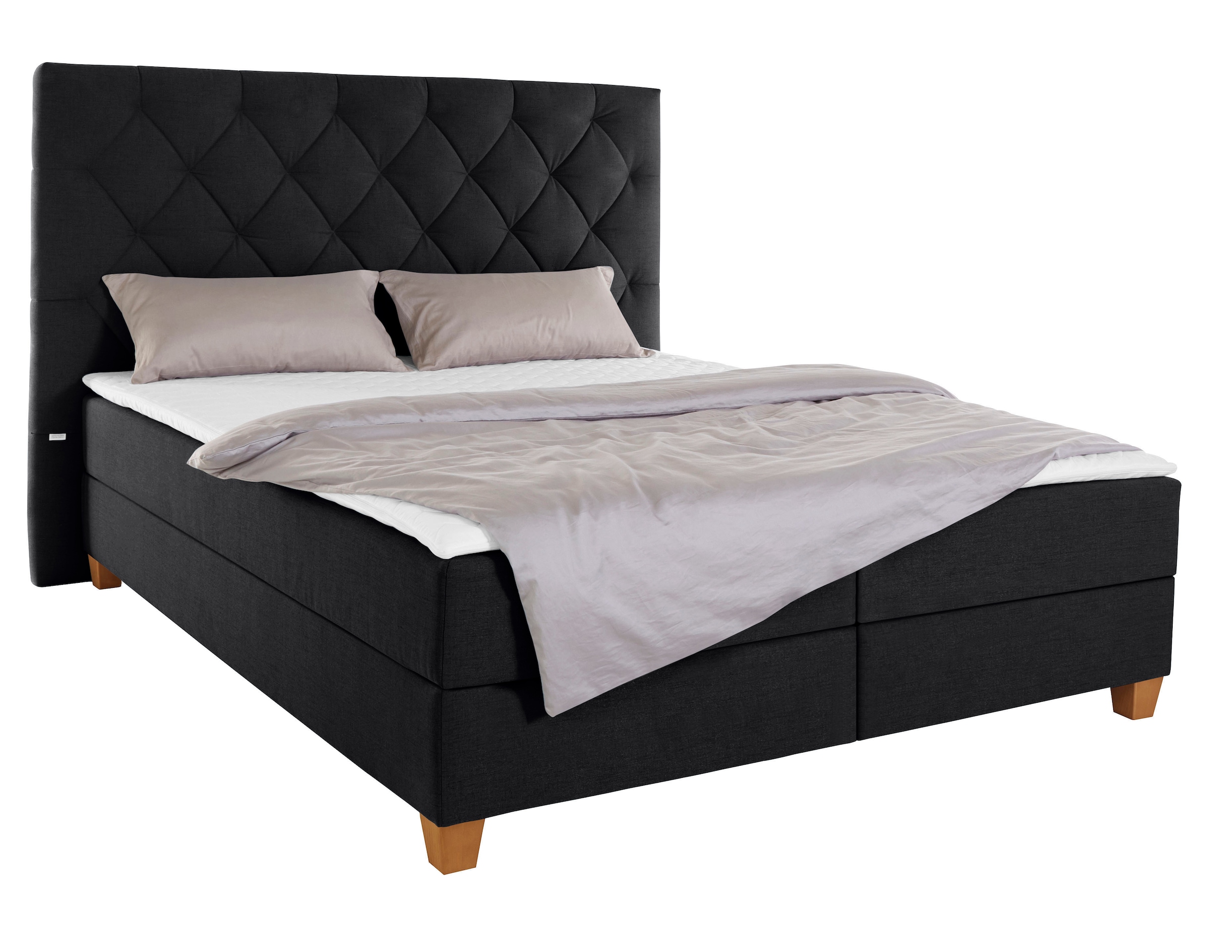 Guido Maria Kretschmer Home&Living Boxspringbett »Harmones hoch«, in 3 Breiten, Härtegrad auch im Mix mit je 1 Matratze in H2 und H3