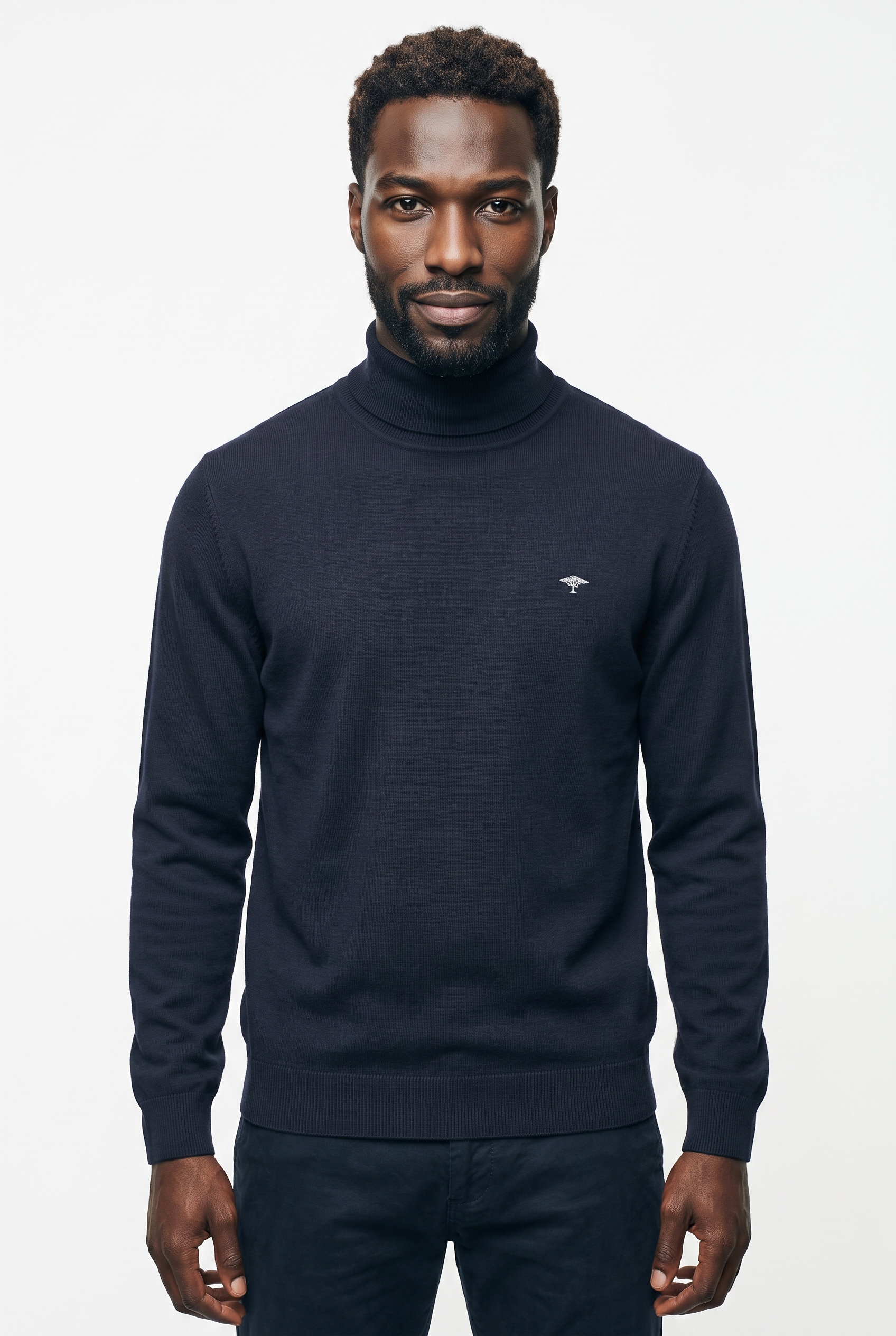 Image of FYNCH-HATTON Rollkragenpullover mit Logostickerei