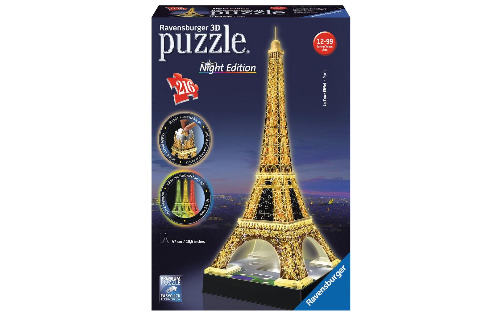 Ravensburger 3D-Puzzle »Eiffelturm bei Nacht«