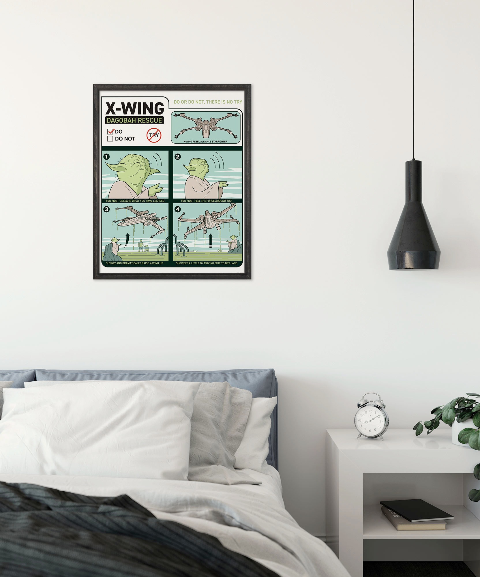 Image of Komar Wandbild "Star Wars X-Wing Instructions" Disney Set, 1 Stk. tlg. 50 x 70 cm (Breite x Höhe) - Kinderzimmer, Dekoration