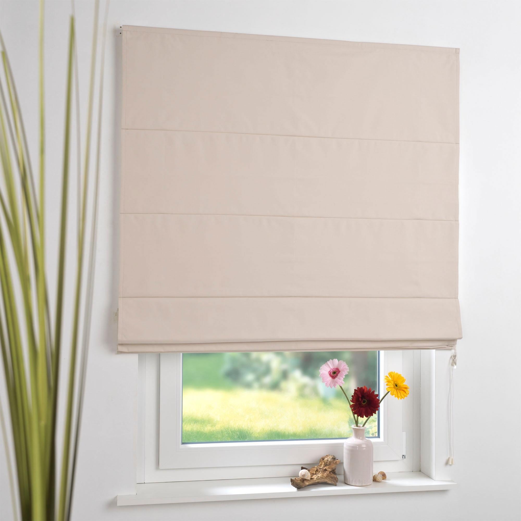 Liedeco Raffrollo mit Klettschiene freihängend