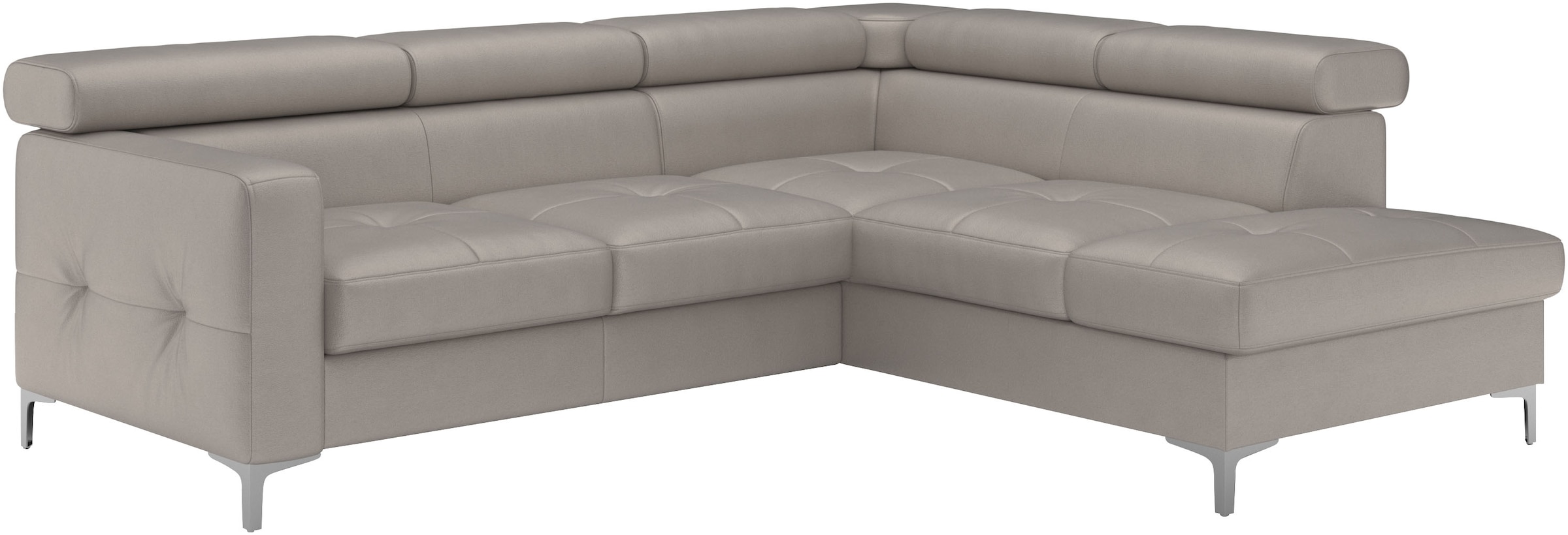 COTTA Ecksofa »Sammy L-Form«, mit Kopfteilverstellung, wahlweise mit Bettfunktion & Bettkasten