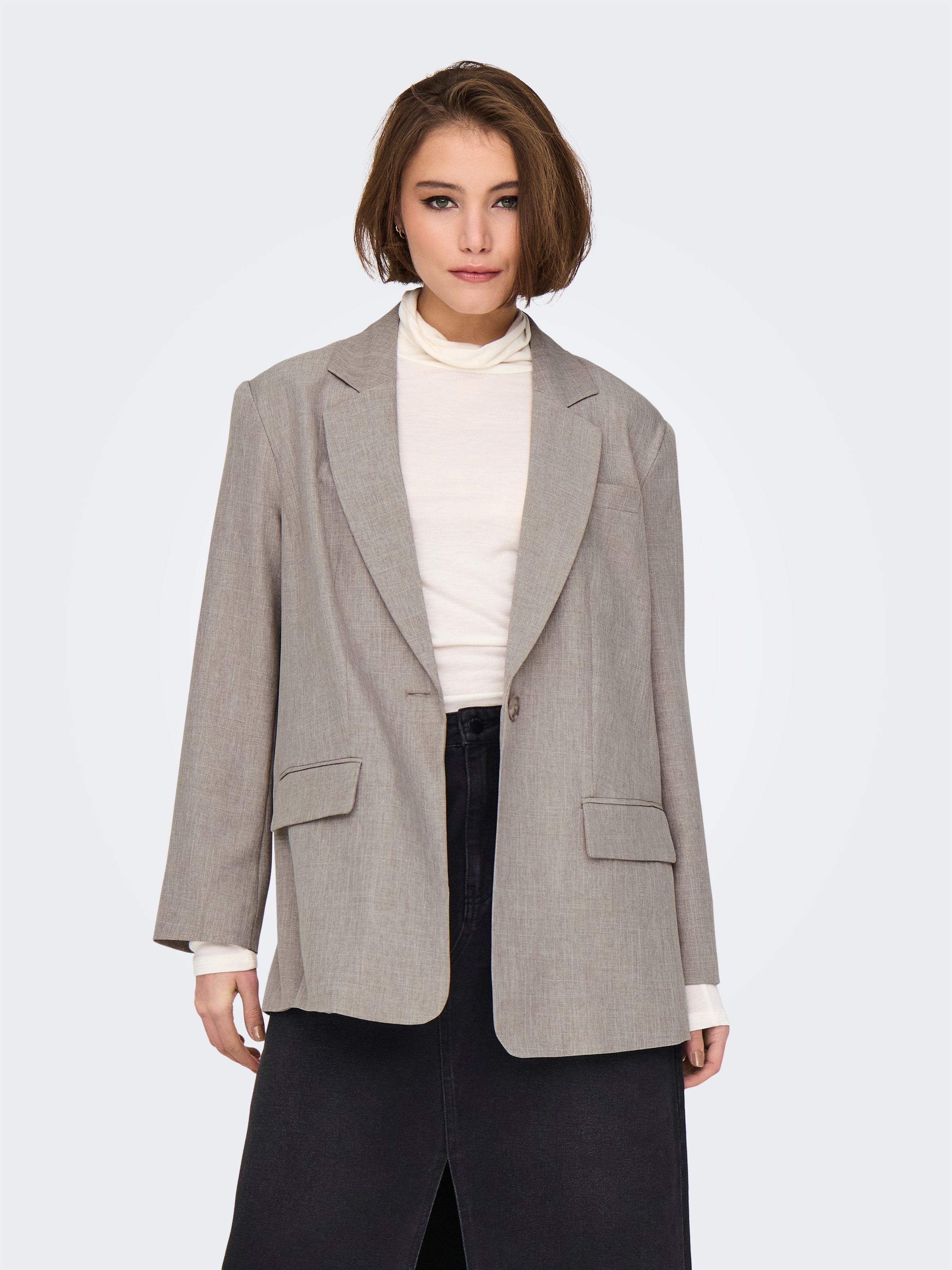 Image of ONLY Longblazer "ONLLINDA LS BOYFR MEL BLAZER TLR NOOS" mit Reverskragen