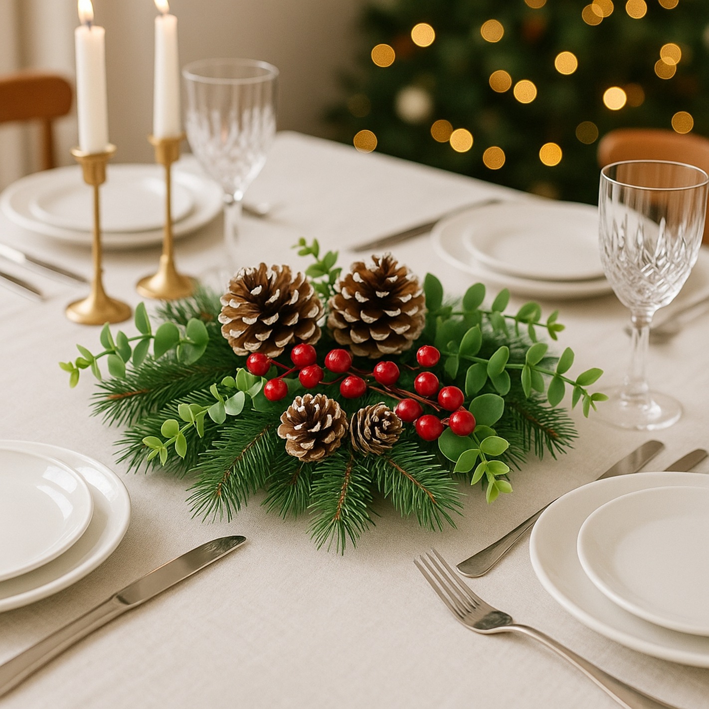 I.GE.A. Streudeko »Bastelnaturmaterial Streudeko« Deko-Zapfen Eukalyptus Beeren Tanne Basteln Adventskränze 14 Teile