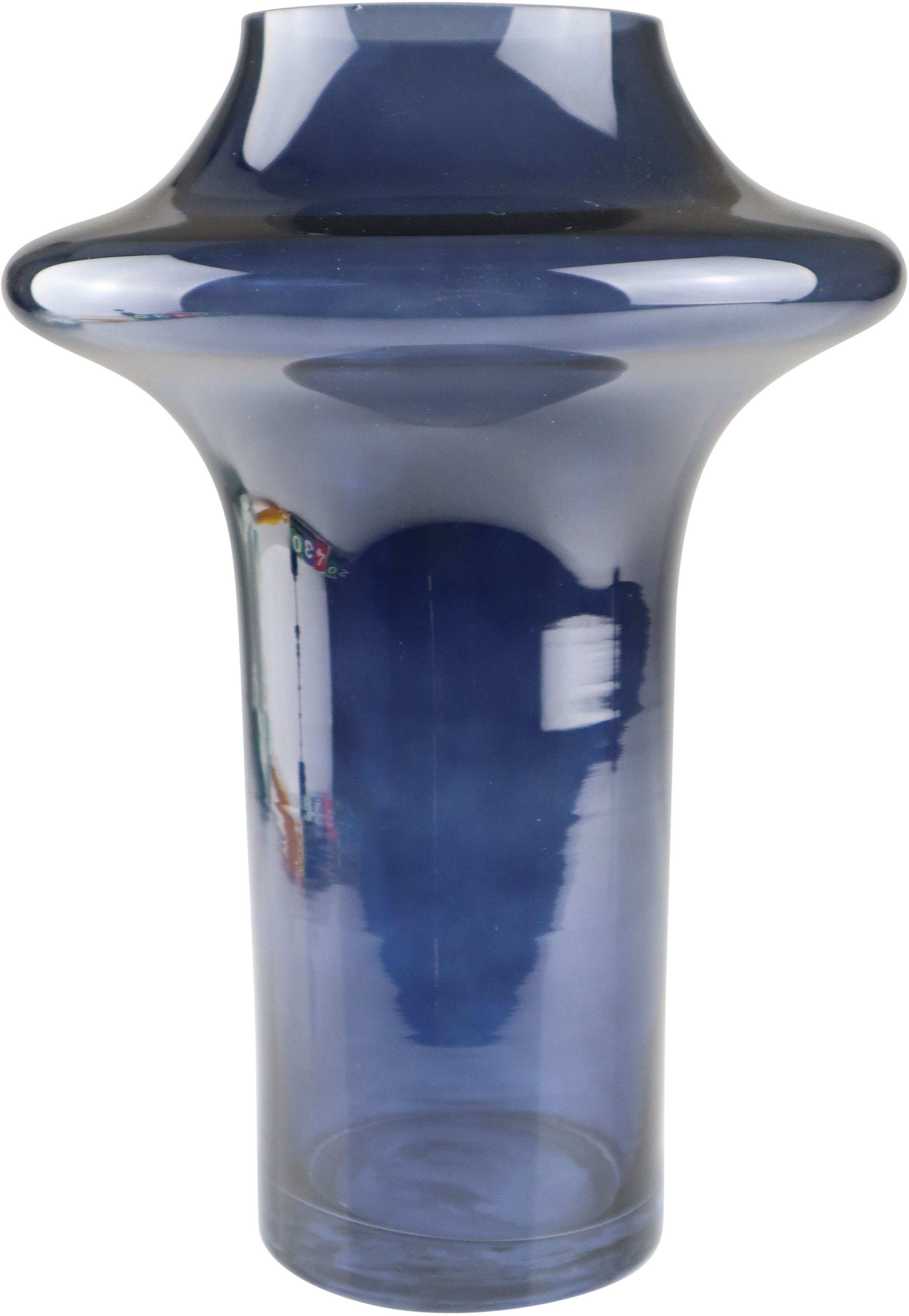 Image of AM Design Dekovase "Bauchige Glasvase in Blau" als farbenfrohes Statement