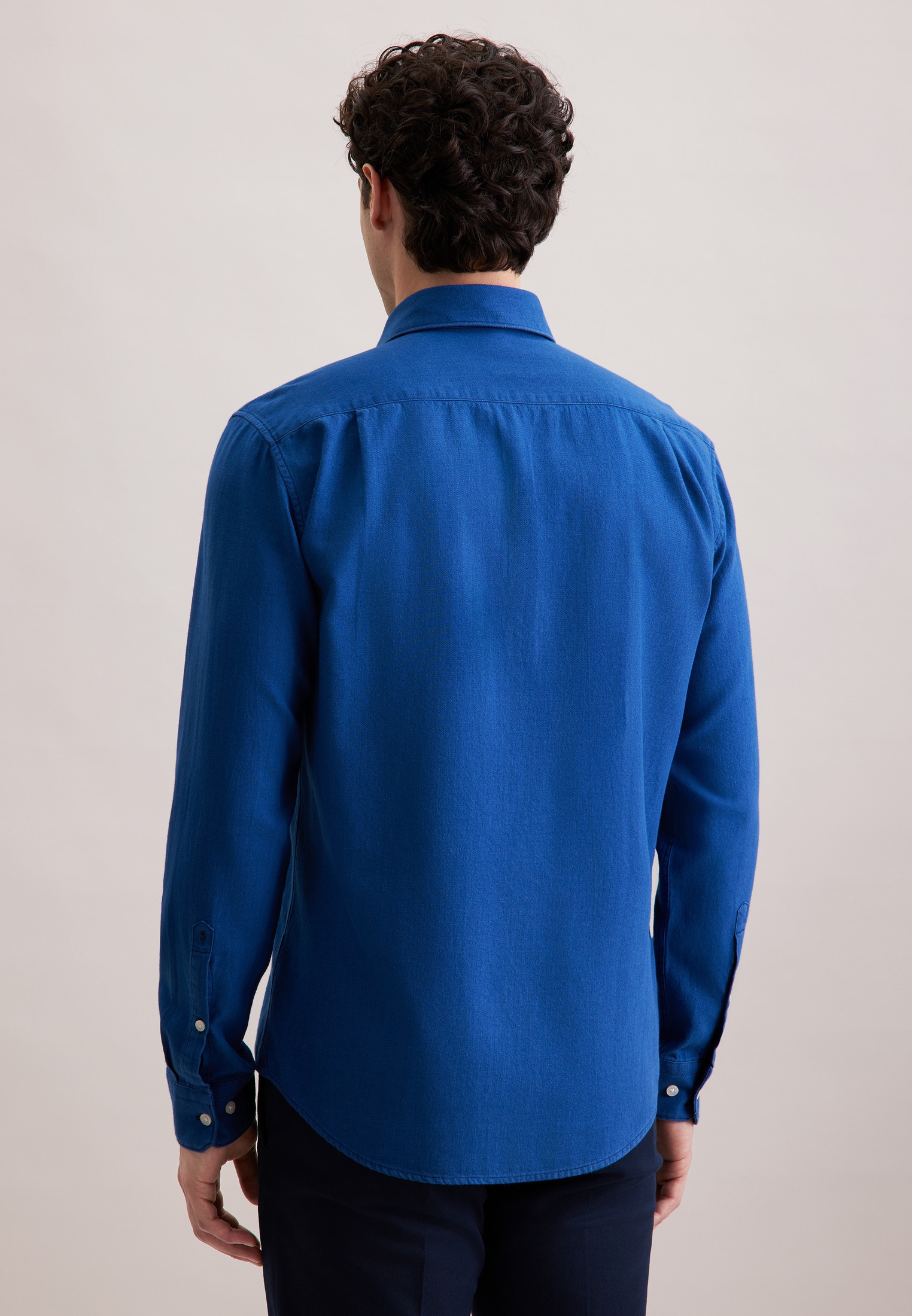 seidensticker Flanellhemd Regular 1/1 Kentkragen Uni