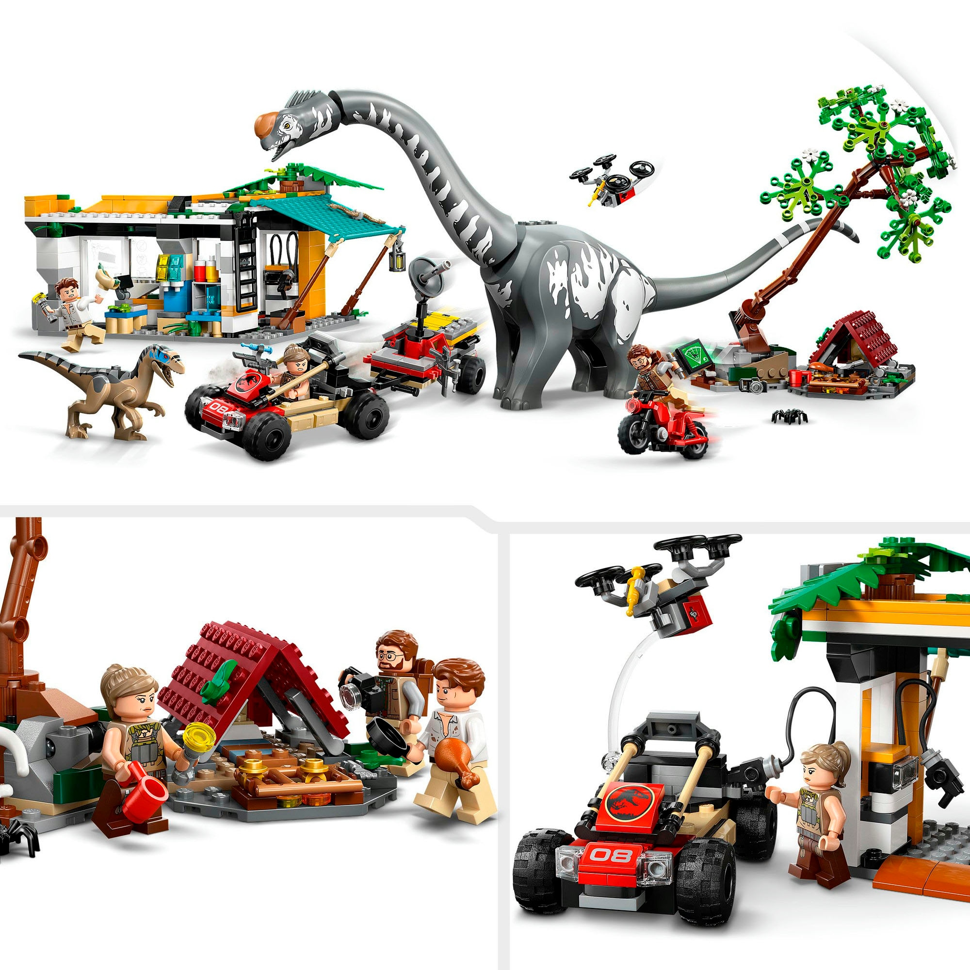 LEGO® Konstruktionsspielsteine »Raptor & Titanosaurus: Grosse Fährtensuche (76973), LEGO Jurassic World« Made in Europe