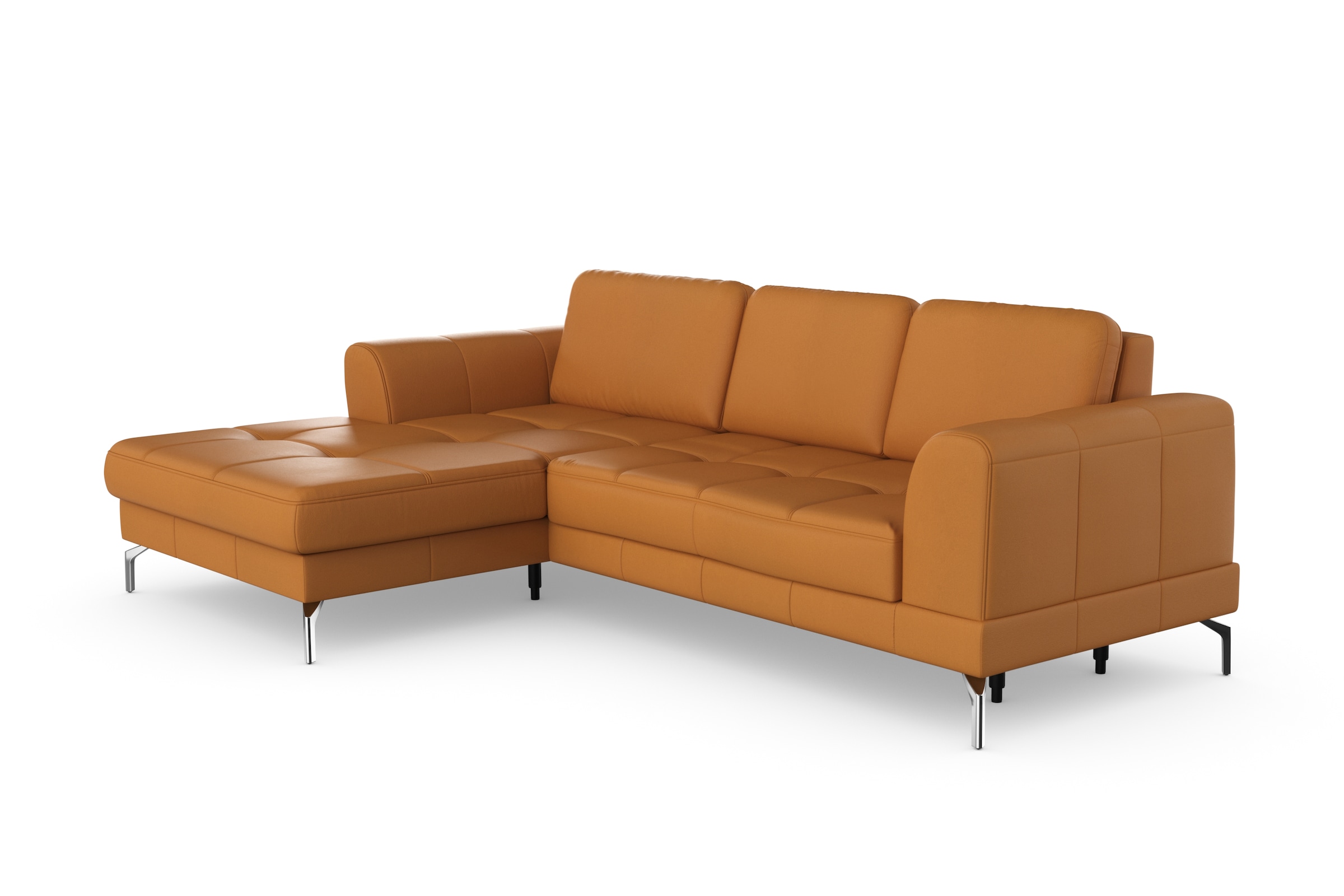 sit&more Ecksofa »Bendigo L-Form«, inklusive Sitztiefenverstellung, Bodenfreiheit 15 cm, 2 Fussfarben
