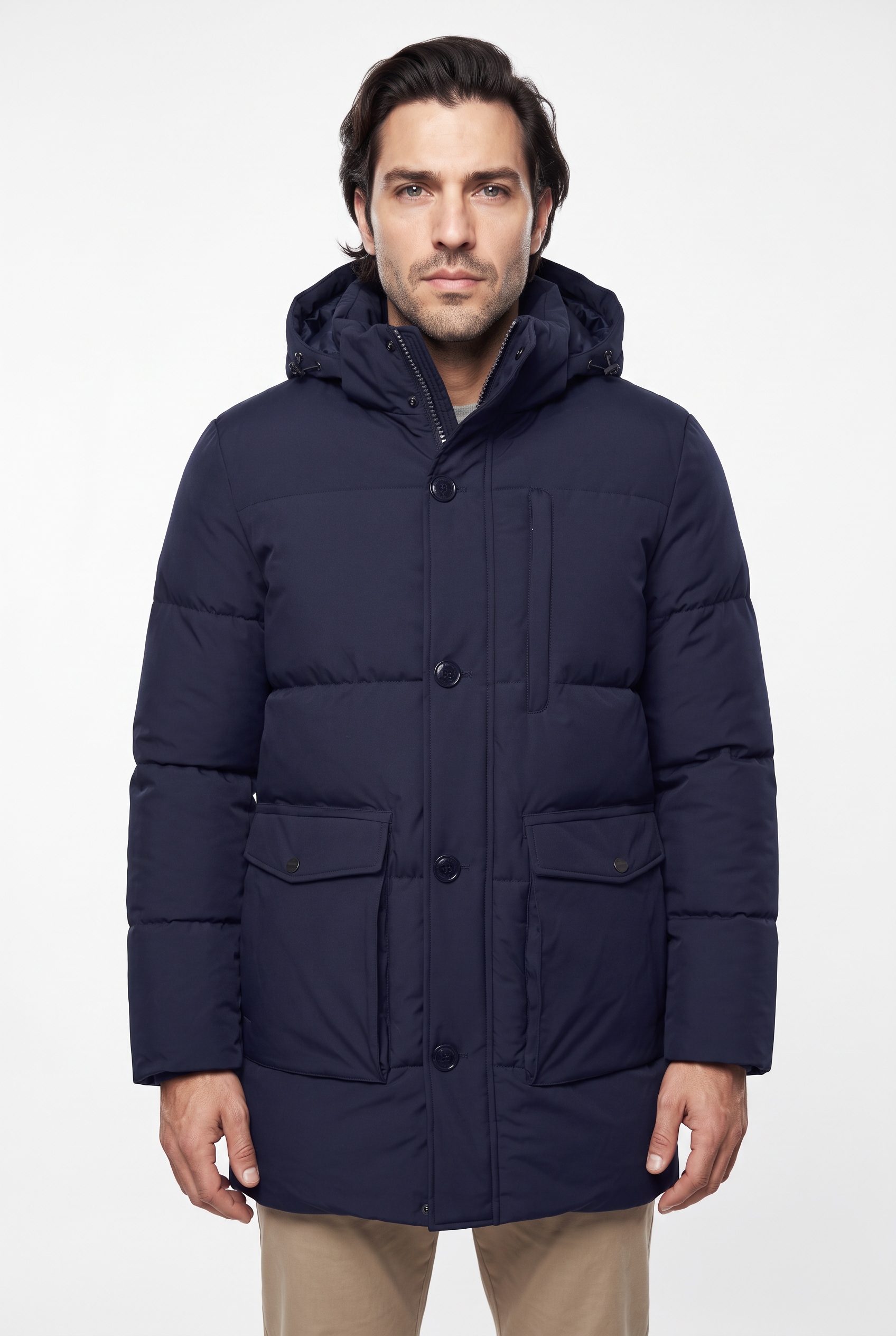 Image of Pierre Cardin Parka mit Kapuze mit abnehmbarer Kapuze - wasserabweisend, Modern Fit