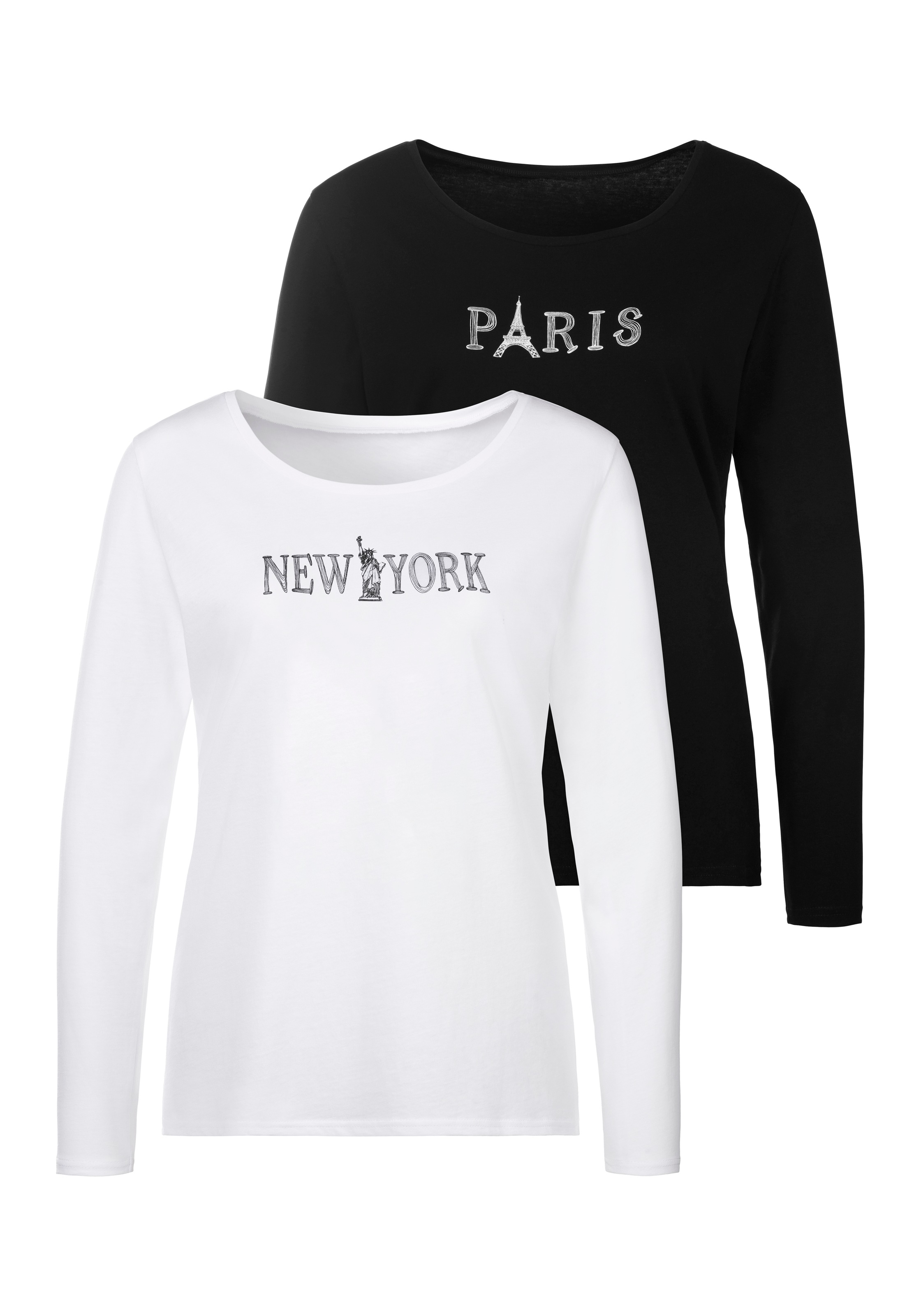 Image of Vivance Langarmshirt, mit modischem Druck vorn bei Ackermann Versand Schweiz