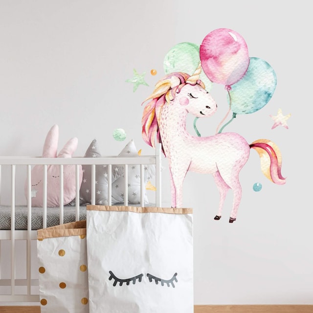 Wall-Art Wandtattoo »Kindergeburtstag Einhorn Deko«, (1 St.) kaufen