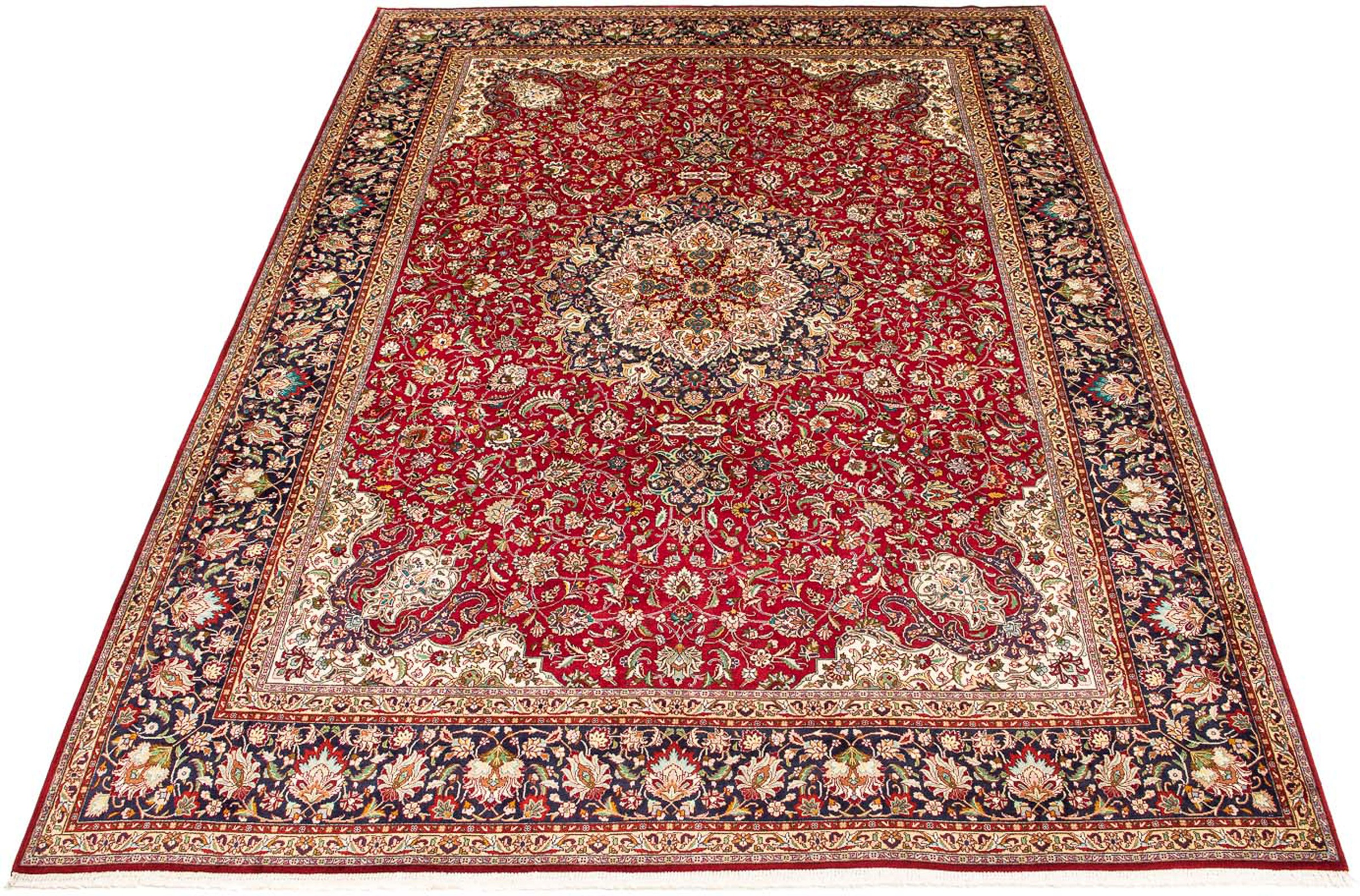 Image of morgenland Orientteppich »Perser - Täbriz - Royal - 398 x 300 cm - rot«, rechteckig, 7 mm Höhe, Wohnzimmer, Handgeknüpft, Einzelstück mit Zertifikat bei Ackermann Versand Schweiz