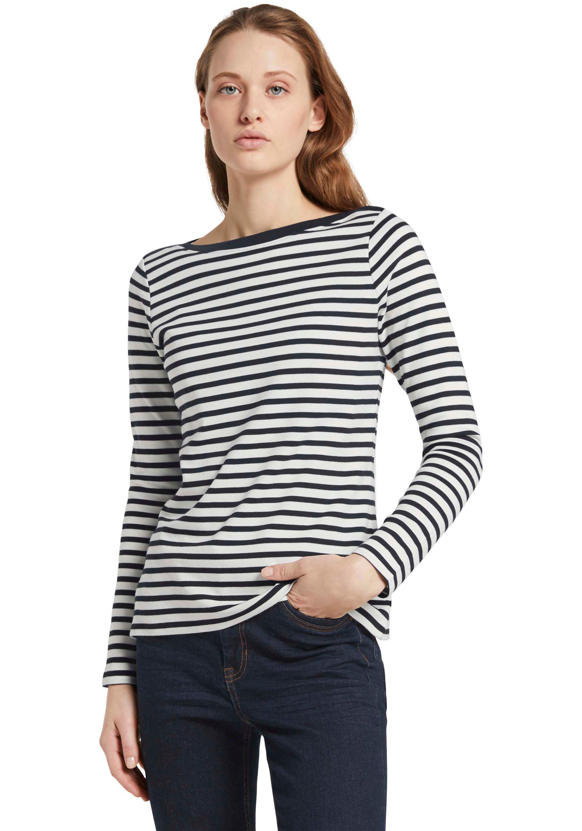 Image of TOM TAILOR Denim Langarmshirt, im Streifen Look bei Ackermann Versand Schweiz