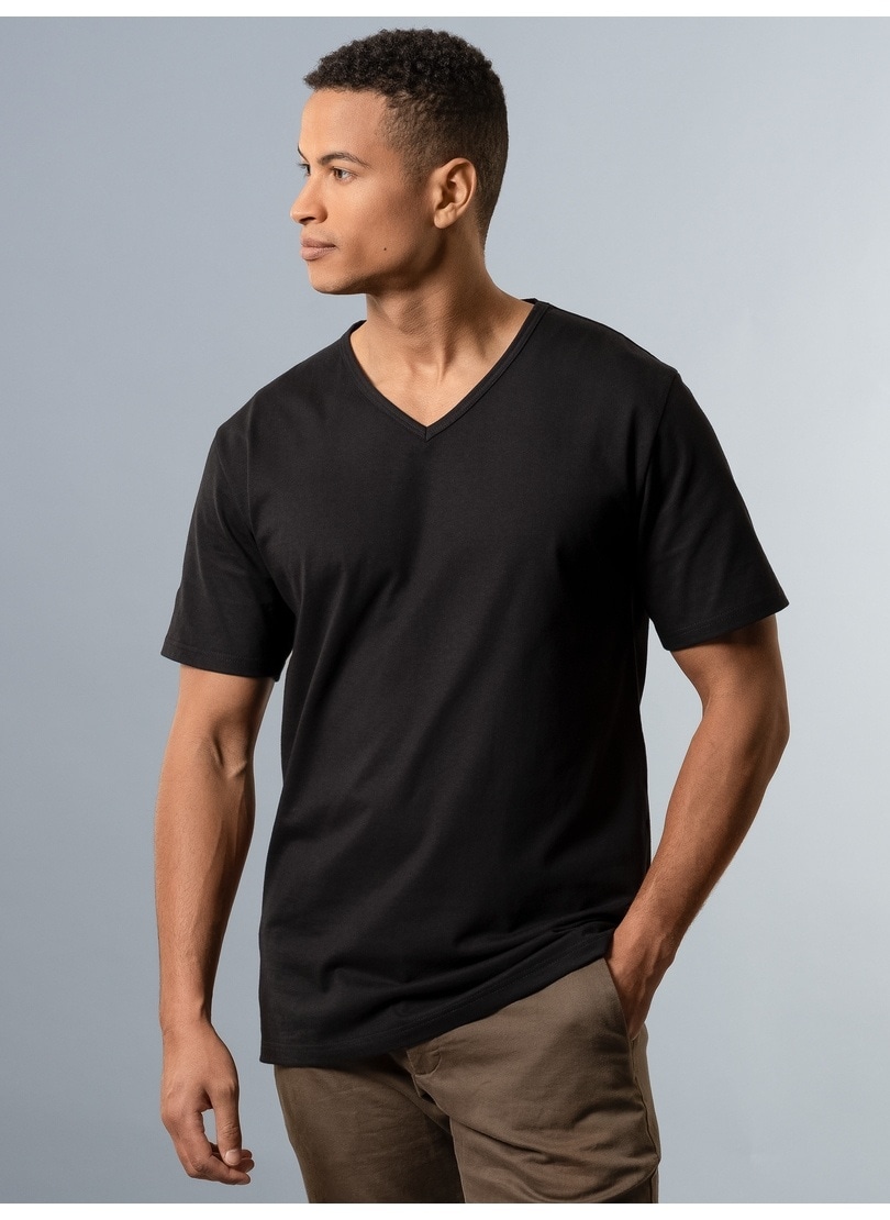 Image of Trigema T-Shirt "TRIGEMA T Shirt aus Biobaumwolle mit V-Ausschnitt" 1 Stk.