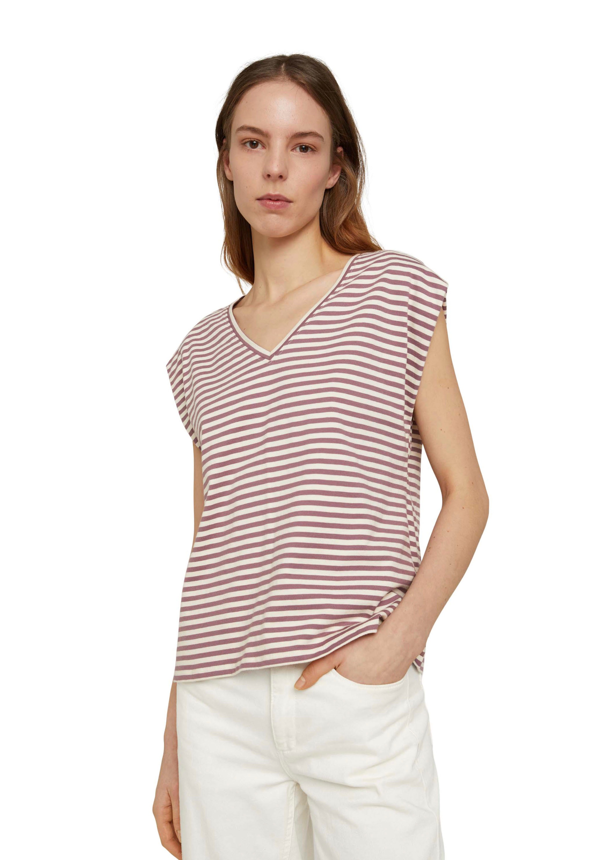 Image of TOM TAILOR Denim V-Shirt, in luftig-leichter Passform bei Ackermann Versand Schweiz