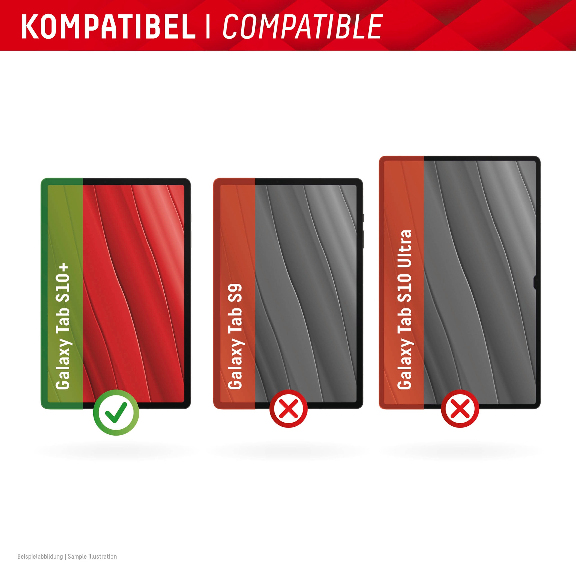 Displex Displayschutzglas »Tablet Glass« Displayschutzfolie, Schutzfolie, Bildschirmschutz, kratz- & stossfest