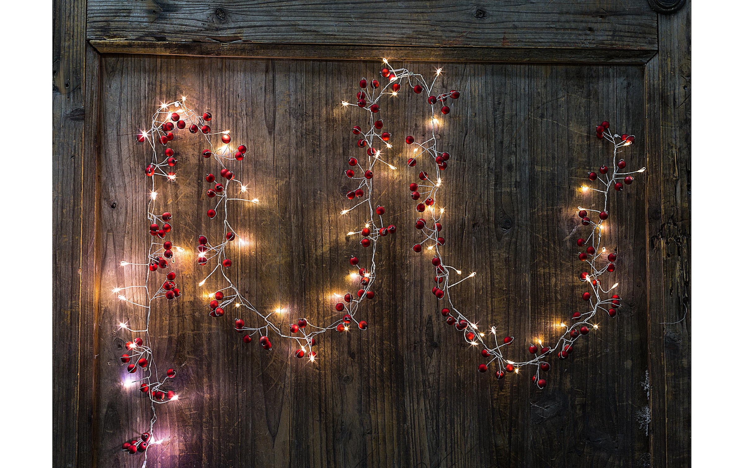   Guirlande lumineuse LED »Dameco mit roten Kügelchen, 72 Lampen, 45139 m« 72 cuis-flammig