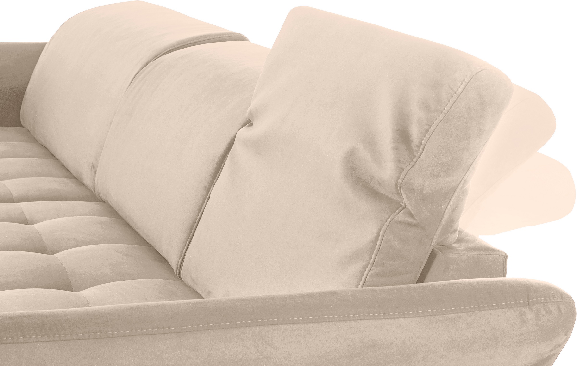 INOSIGN Ecksofa »Fresh L-Form«, Federkern, wahlweise Kopfteilverstellung und motorischer Vorziehsitz