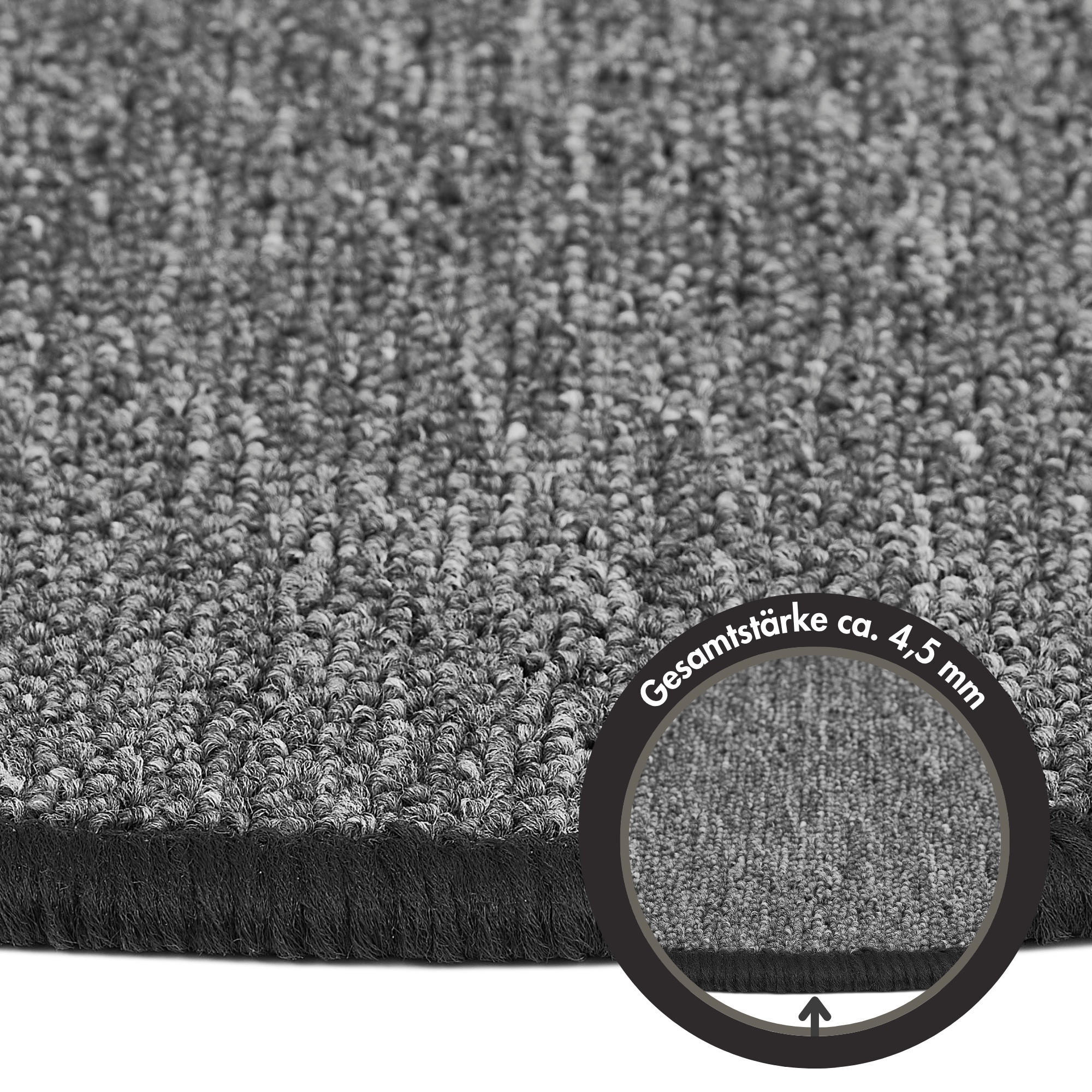 Andiamo Tapis de marche »Rambo, Made in Poland« Semicirculaire 4 mm Höhe melierte Schlinge, selbstklebend, 15 Stück in einem Set