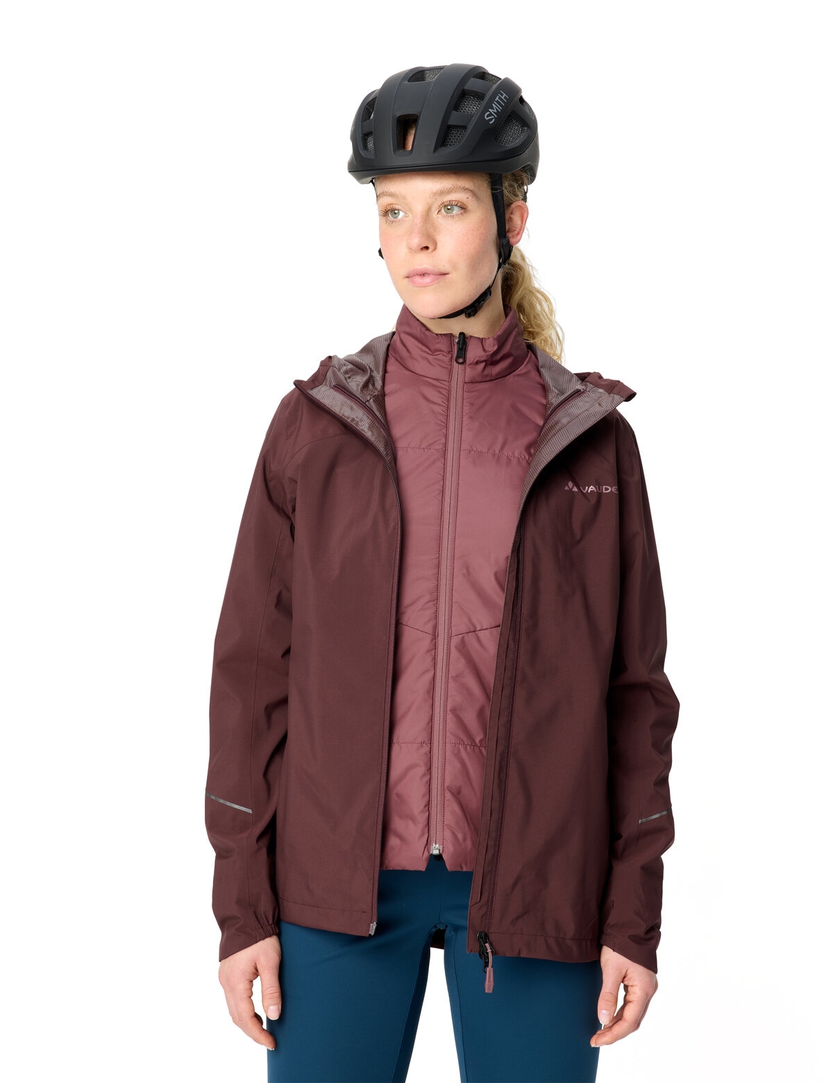 VAUDE 3-in-1-Funktionsjacke »WOMEN'S YARAS 3IN1 JACKET II« 2 Stk. tlg. für Radsport, wasserabweisende Reissverschlüsse, mit Lyocell-Fasern