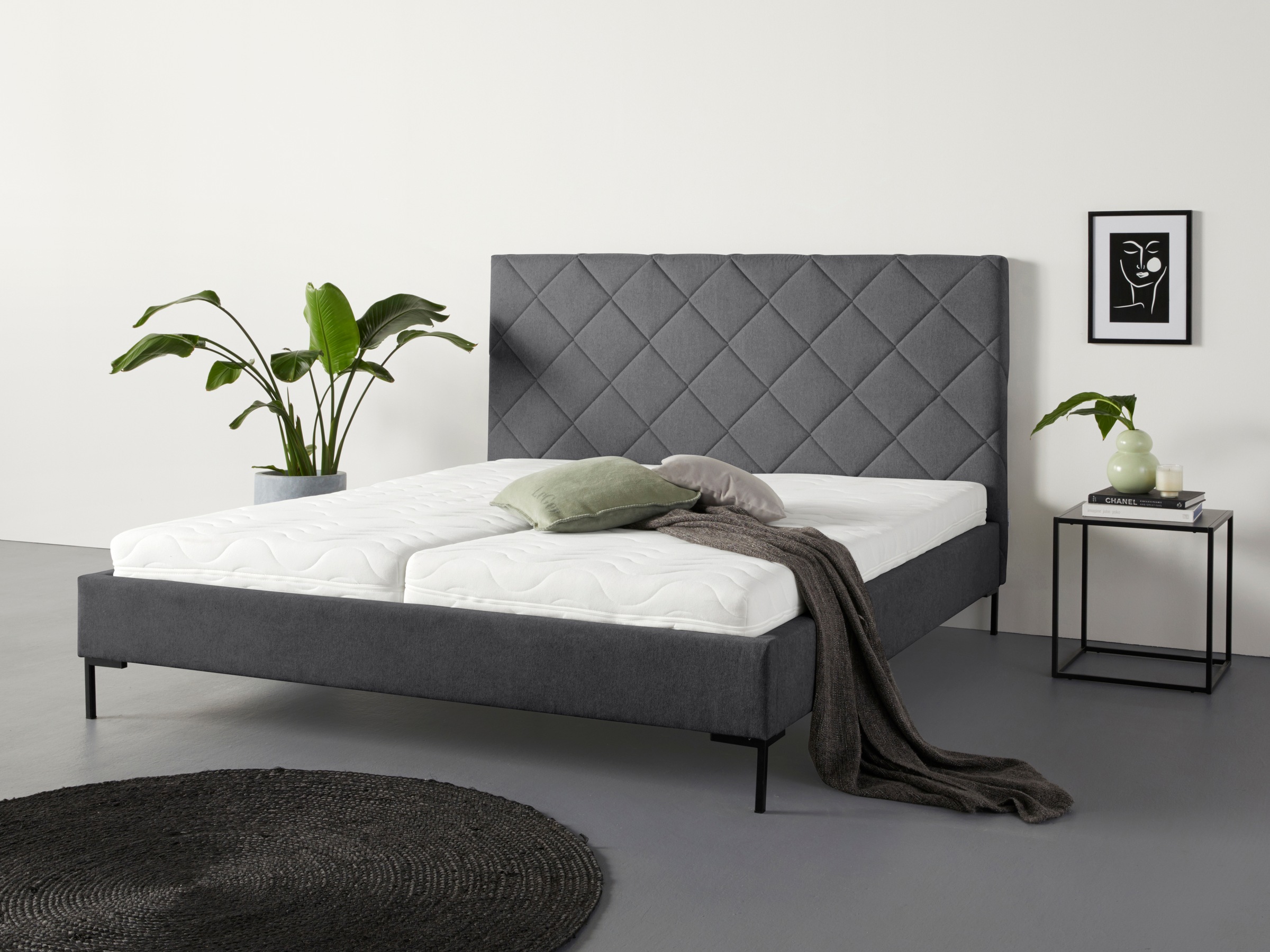 Home affaire Polsterbett »Charlott«, Modernes Polsterbett mit oder ohne Lattenrost
