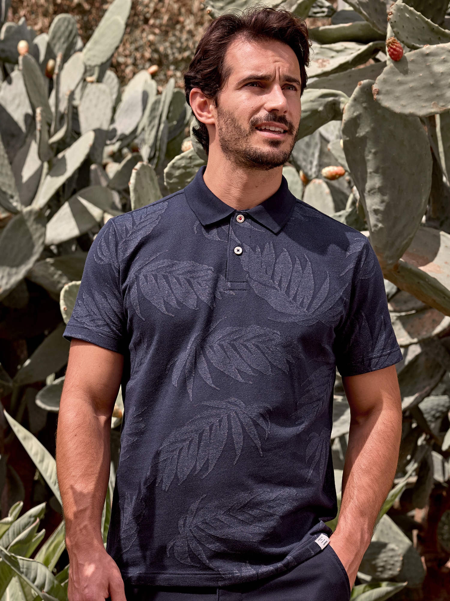 Image of LERROS Poloshirt "Jacquard Poloshirt für Herren"