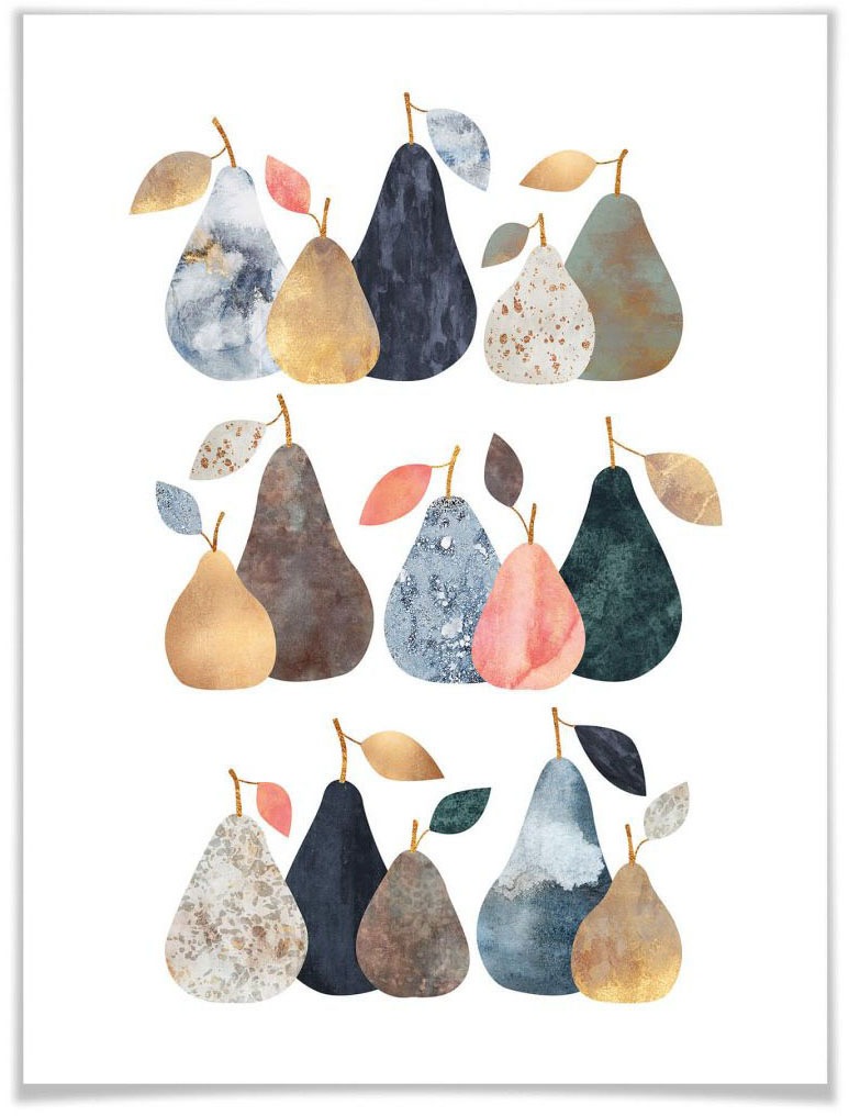 Image of Wall-Art Poster »Bunte Birnen«, Obst, (1 St.) bei Ackermann Versand Schweiz