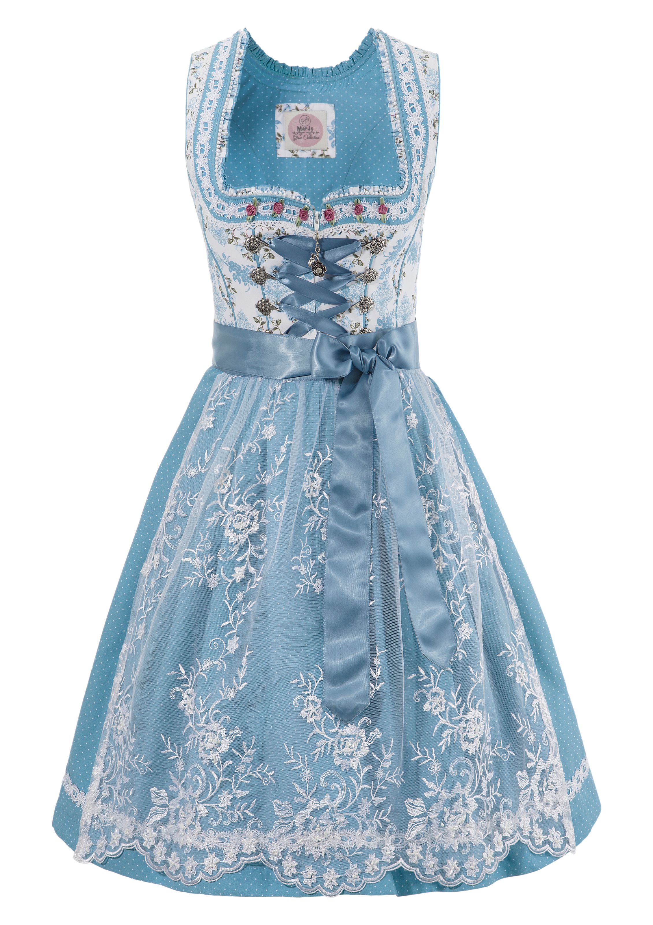 Image of MarJo Dirndl »Marinka«, (2 tlg.), Damen, kurz mit romantischer Spitzenschürze bei Ackermann Versand Schweiz