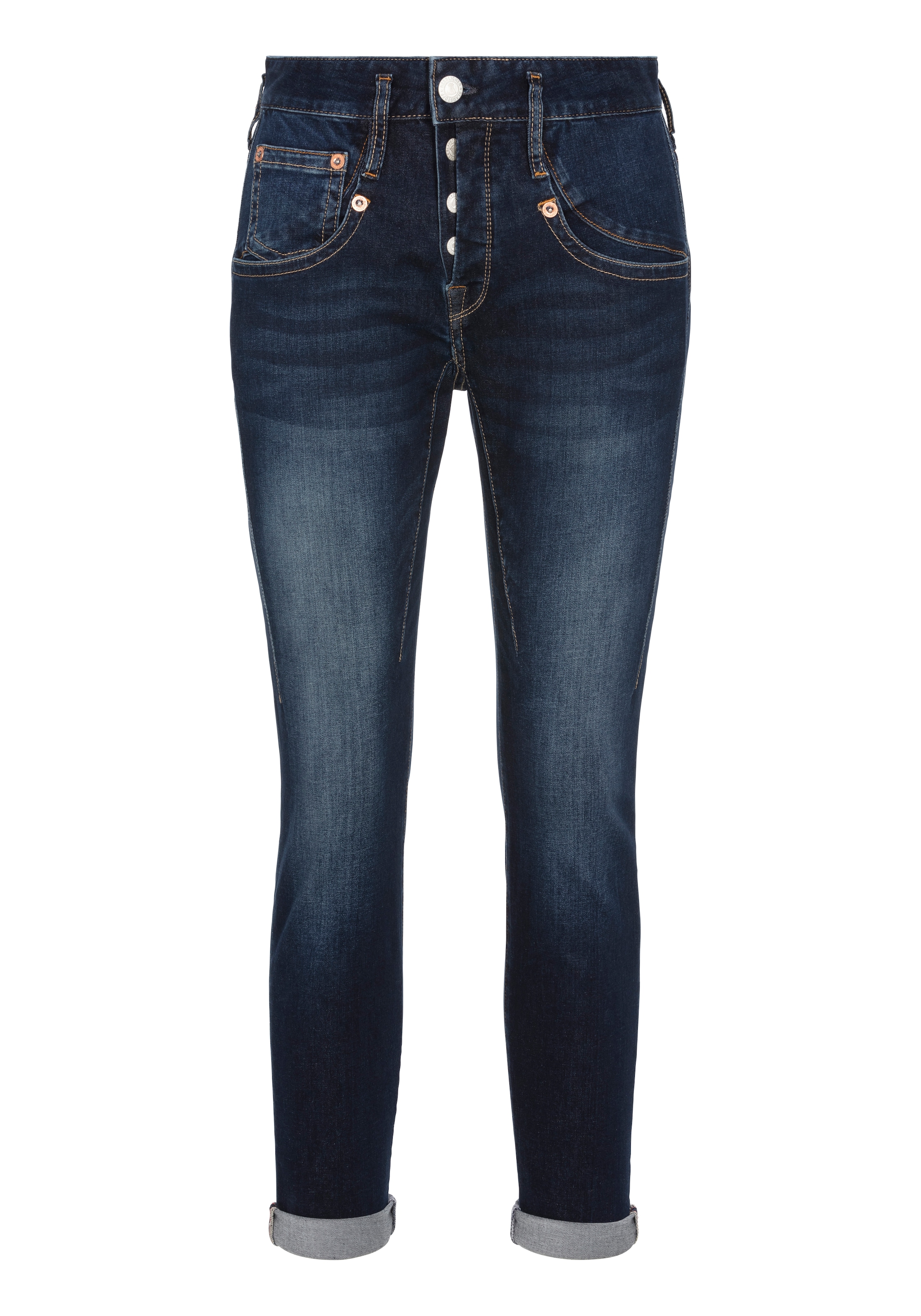 Herrlicher 7/8-Jeans »Shyra Cropped Reused Denim«, mit tiefsitzenden Taschen vorne