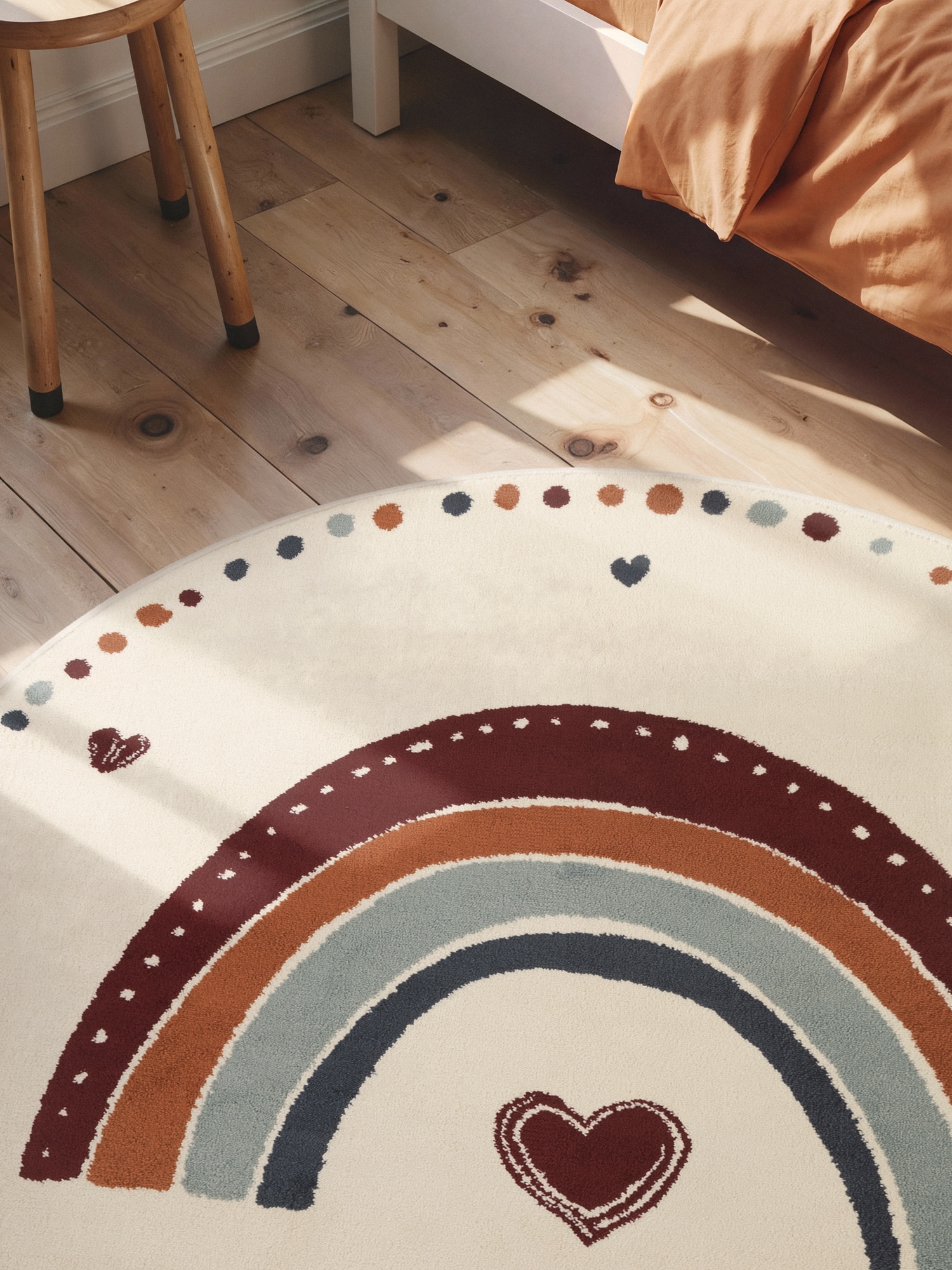 HANSE Home Kinderteppich »Luvy« rund 10 mm Höhe Pflegeleicht, Weich, Kinderzimmer, Spielteppich, Spielunterlage