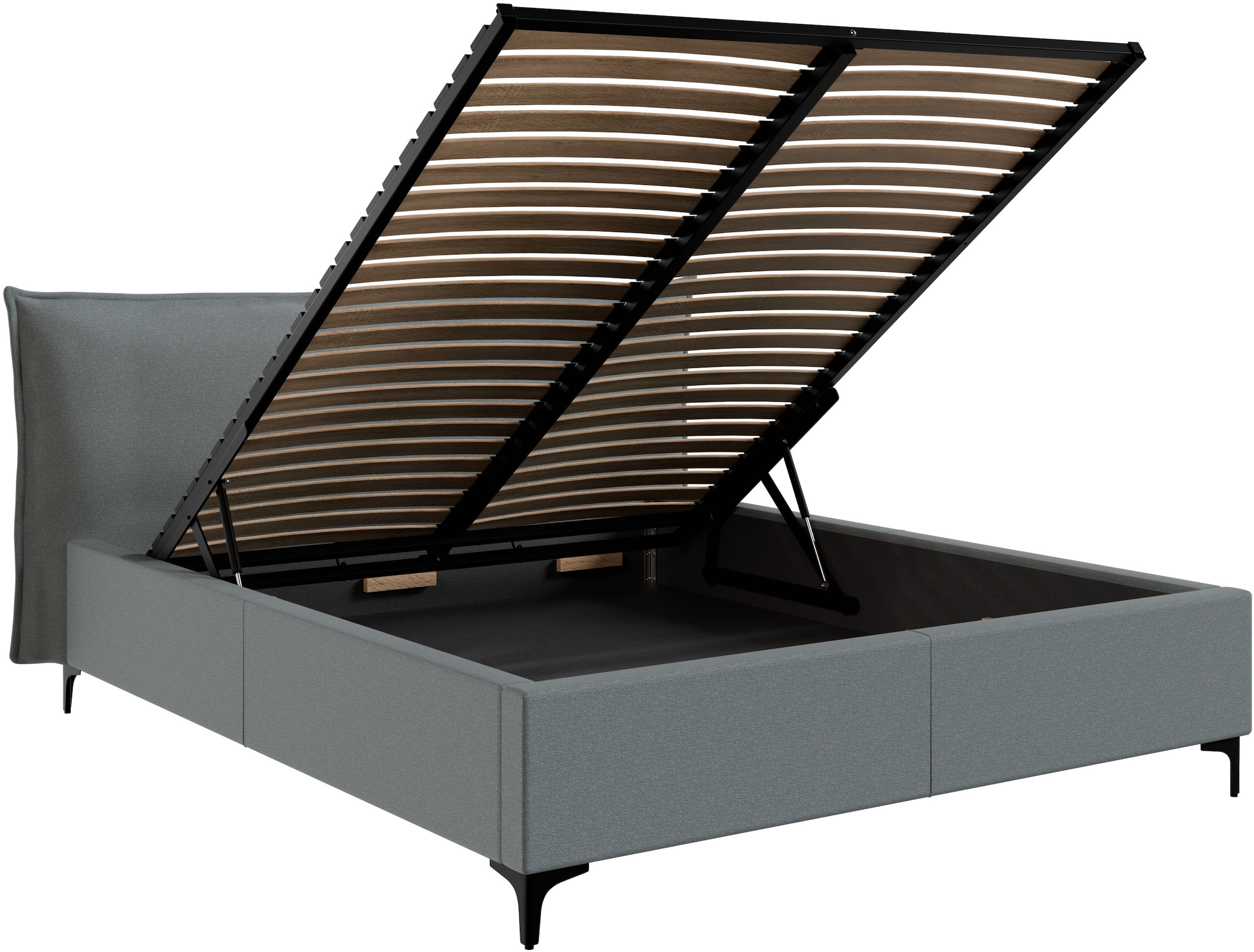 FORTE Lit rembourré »Helsingborg« incl. sommier à lattes, disponible en plusieurs couleurs
