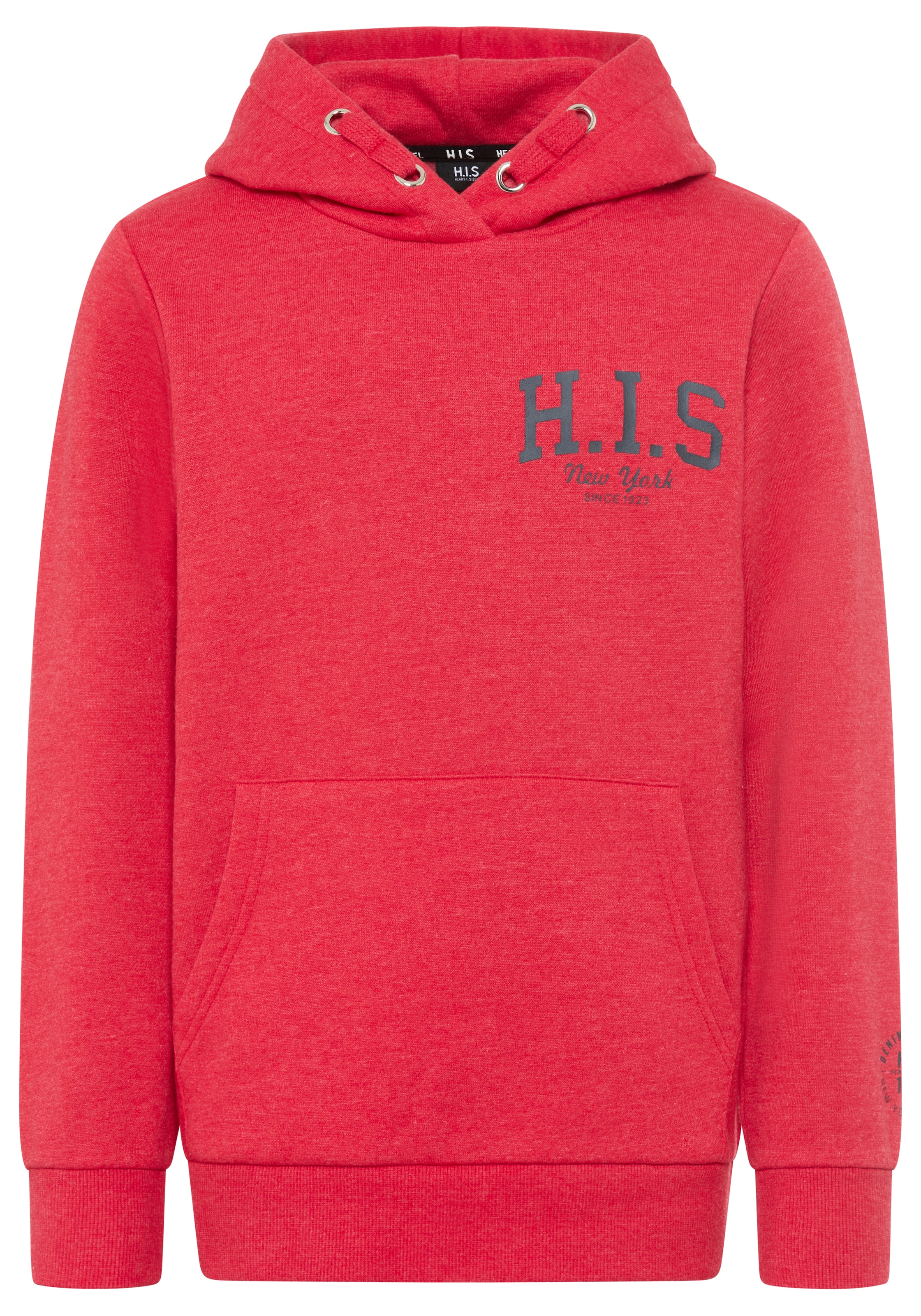 H.I.S Kapuzensweatshirt »Kapuzenhoodie mit Logoprint für Jungen«, für Jungen, mit Kängurutasche, mit Logodrucken, in Basic Passform

