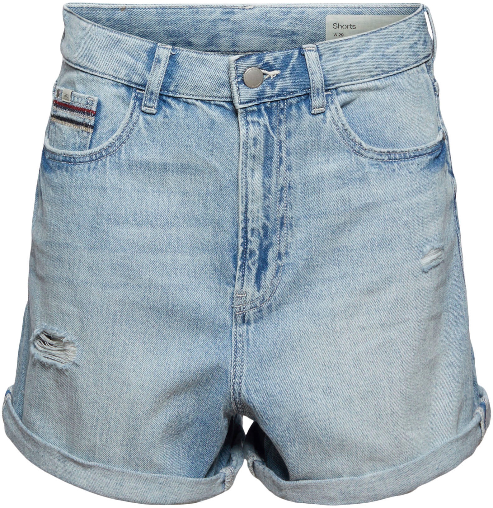 Image of edc by Esprit Jeansshorts, mit coolen Destroyed-Effekten und High-Waist Bund bei Ackermann Versand Schweiz