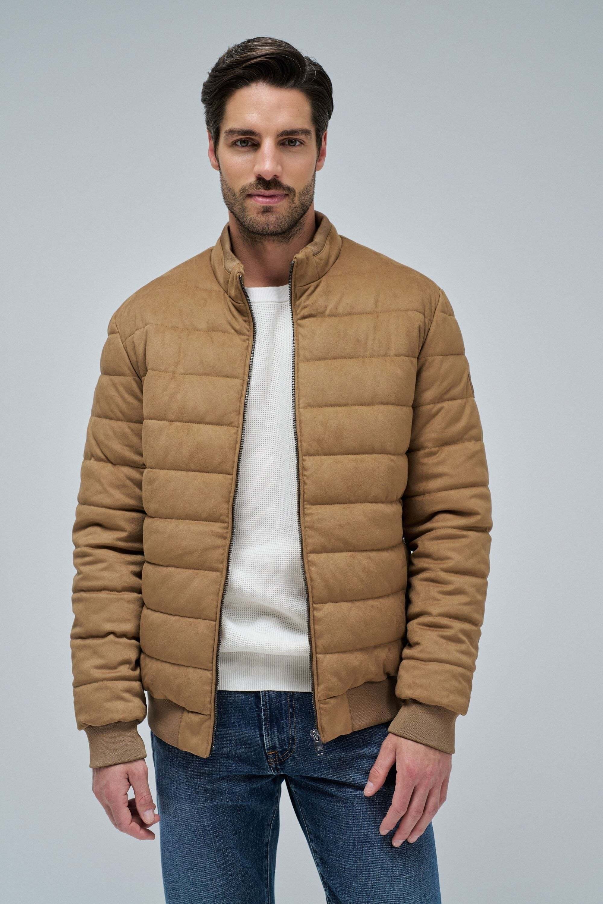 Salsa Veste matelassée »Salsa Jeans Steppjacke Suede Puffer Bomber Jacket«
