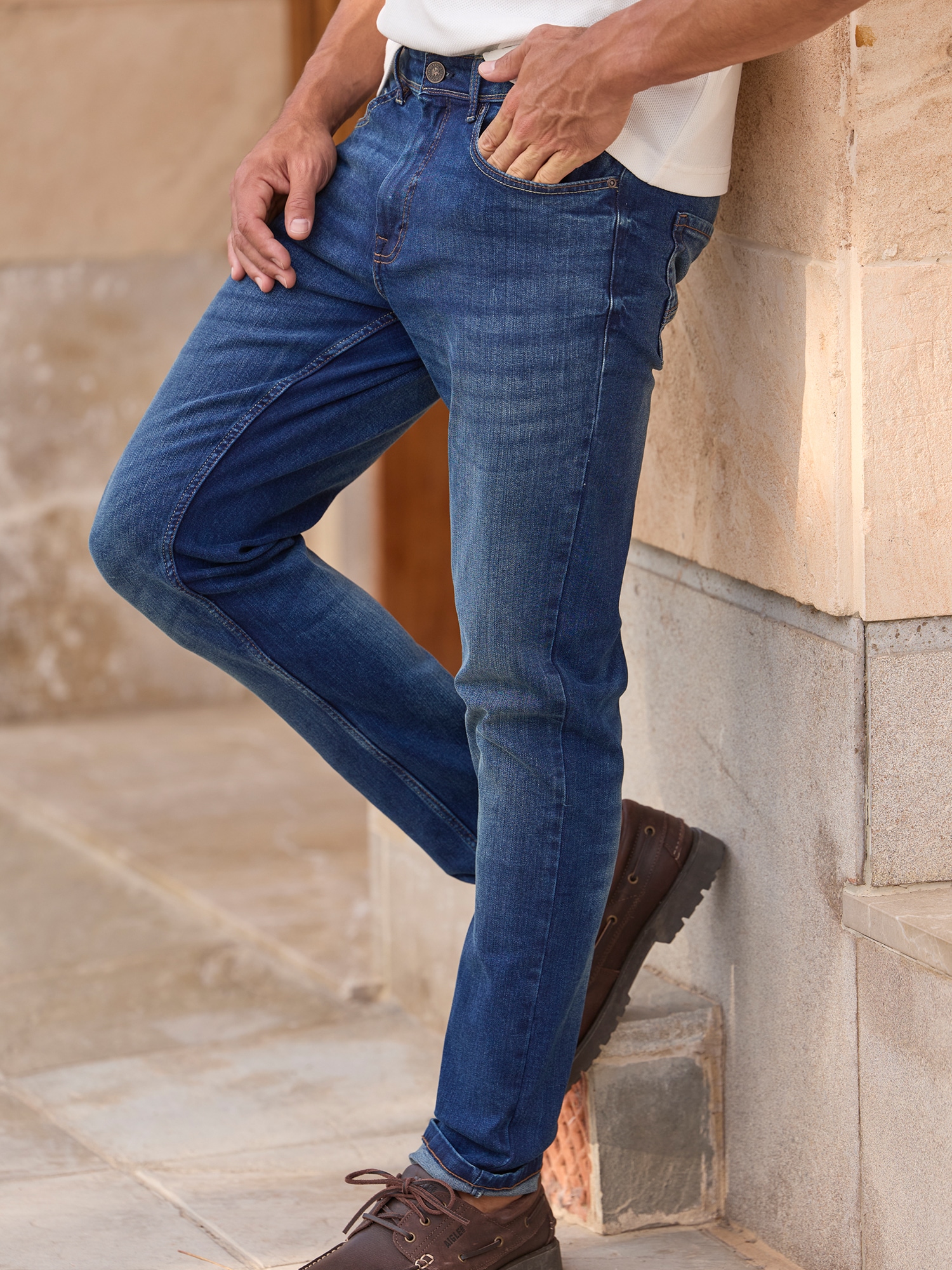 LERROS Pantalon de détente »Baxter Relaxed Fit Jeans – Bequemer Stretch 5-Pocket Denim«  jeans stretch confortable - facile d'entretien, idéal pour tous les jours & loisirs