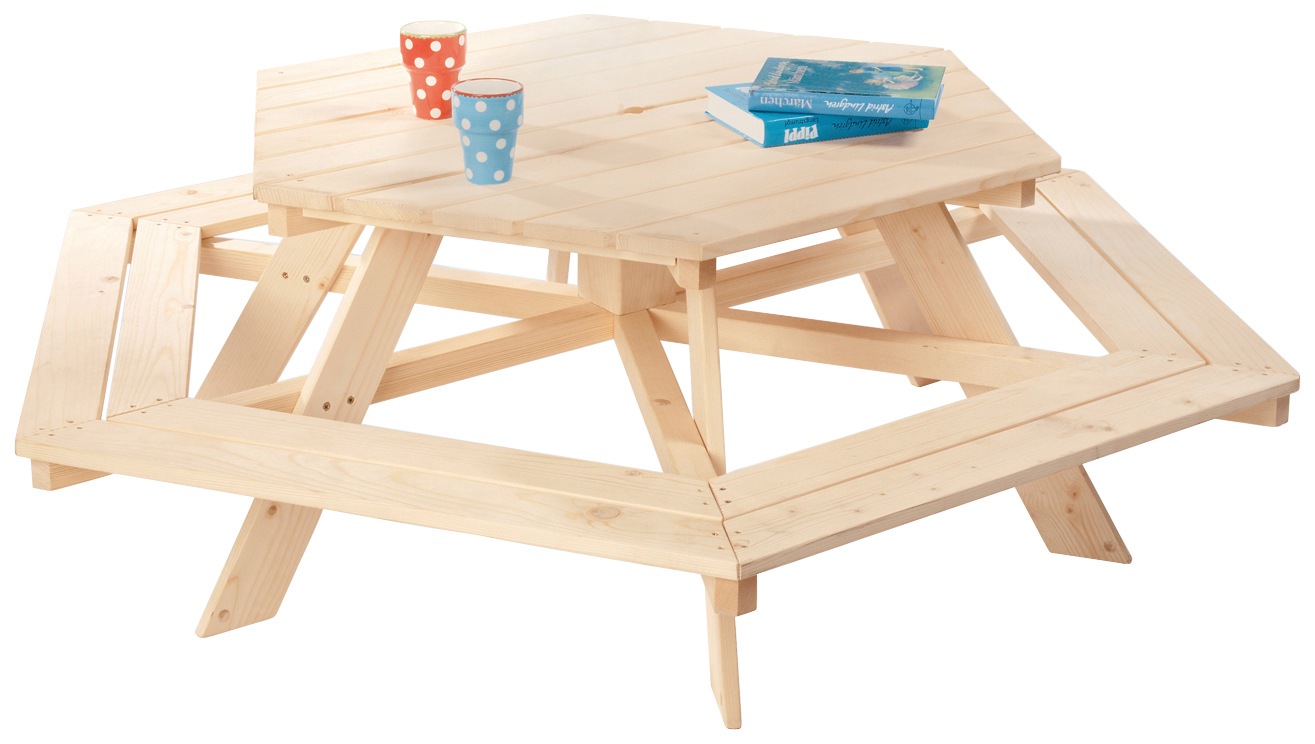 Pinolino® Garten-Kindersitzgruppe »Nicki«, Picknicktisch, BxHxT: 162x162x50 cm kaufen