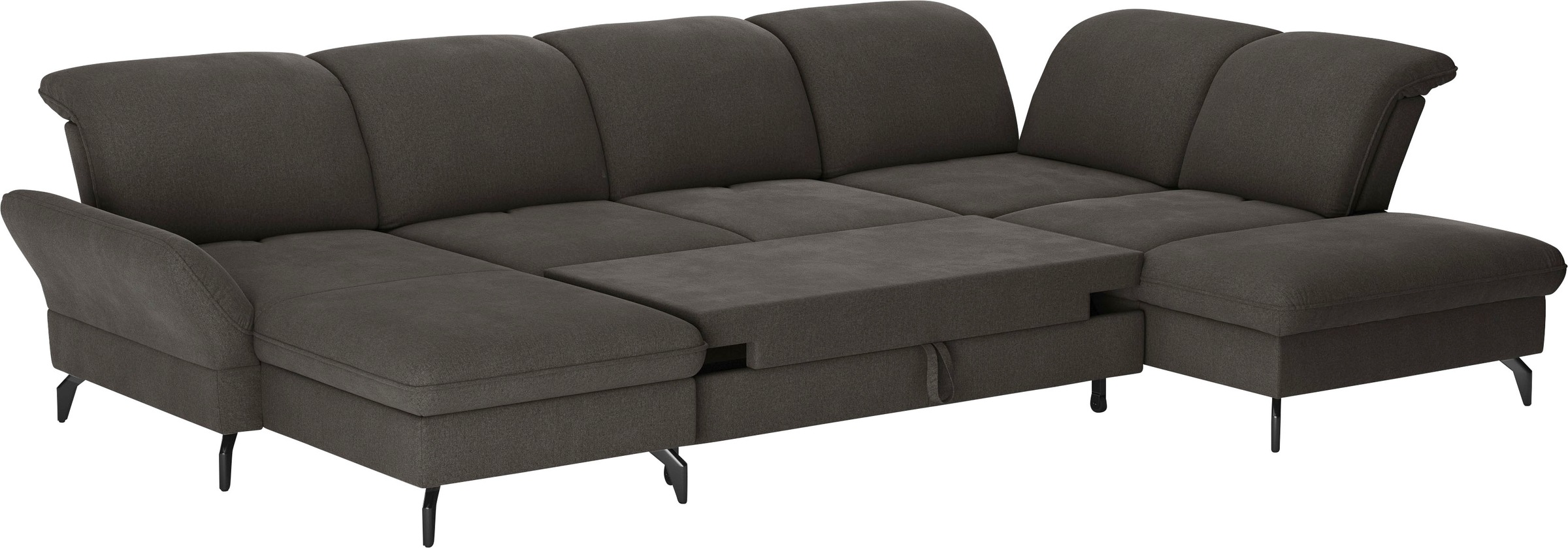 sit&more Wohnlandschaft »Leandro U-Form«, Wahlweise mit Bett-, Kopfteil - und Armlehnfunktion, sowie Bettkasten