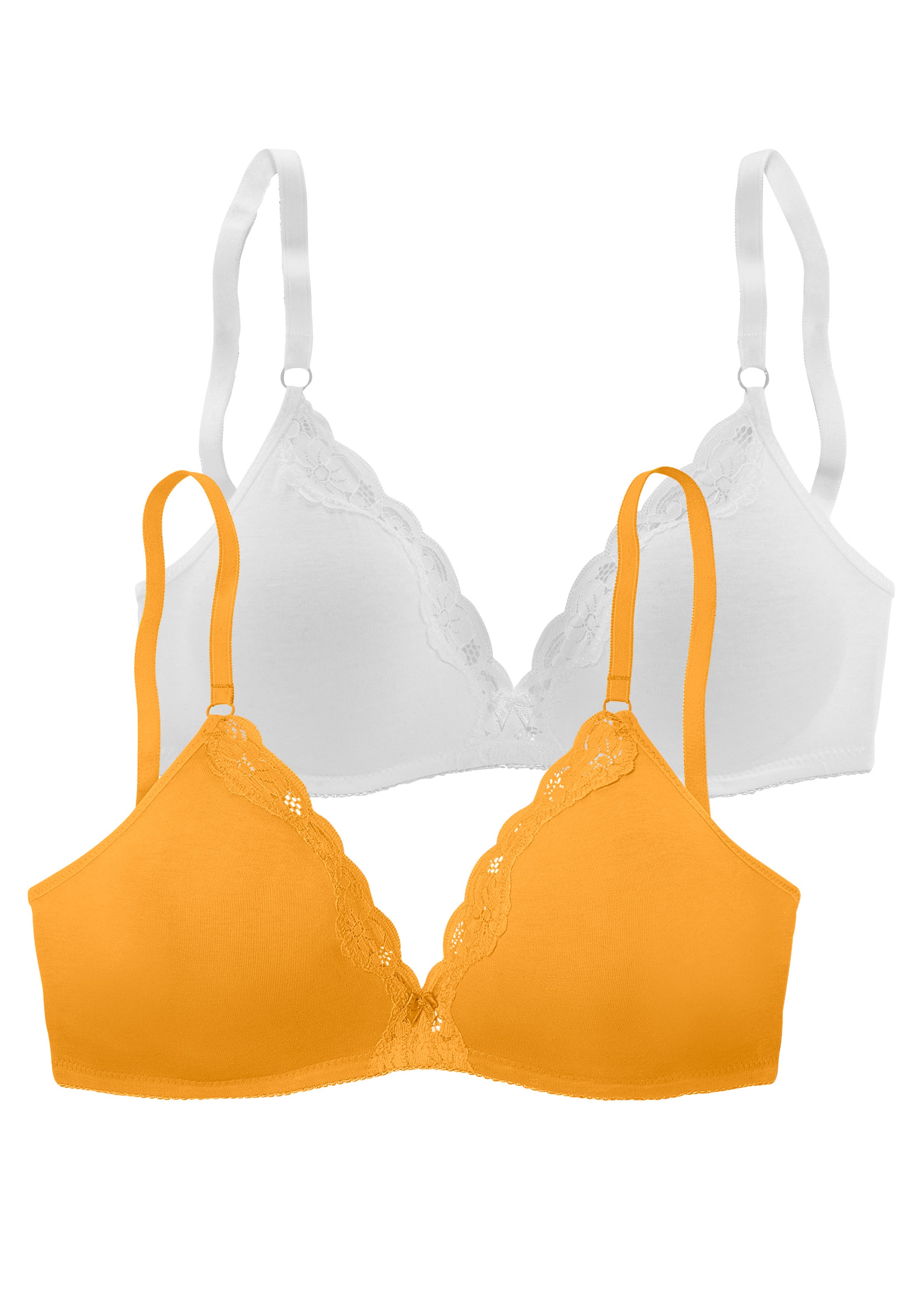 petite fleur Bralette-BH, ohne Bügel aus Baumwolle mit Spitze