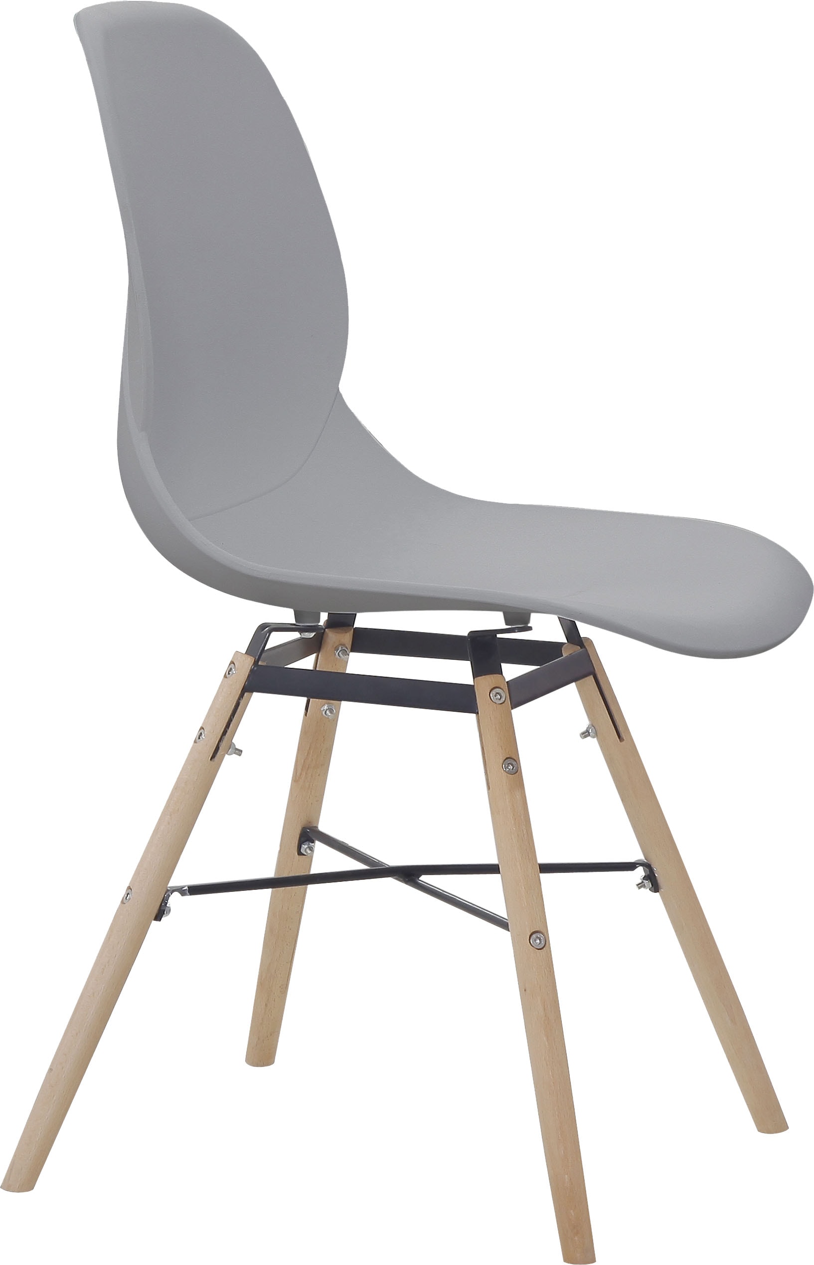 Kayoom 4-Fussstuhl »Stuhl Amy 110 2er-Set, praktisches Set, bequemer Kunststoffstuhl«, (Set), 2 St., pflegeleicht, abwaschbar, in einem Stück spritzgegossene Sitzfläche