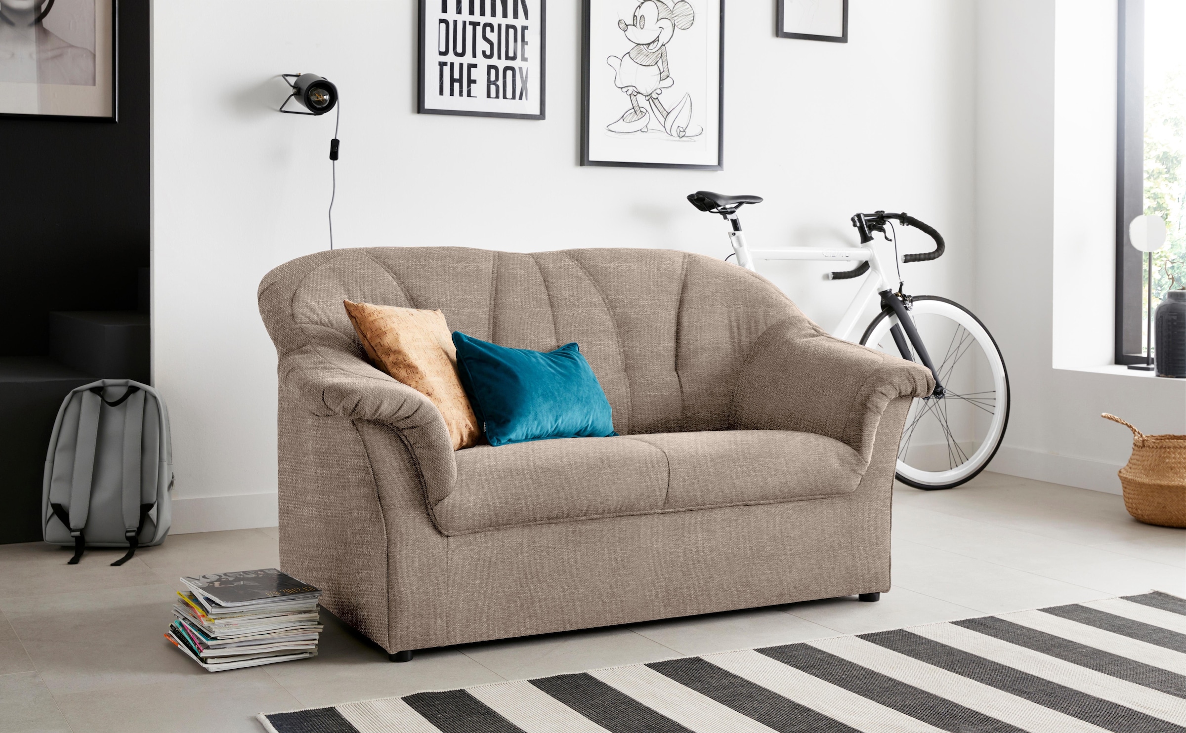 Image of DOMO collection 2-Sitzer "Pegnitz für kleine Räume, Breite 155cm, bequem" zeitlos, elegante Armlehnen, komfortabel