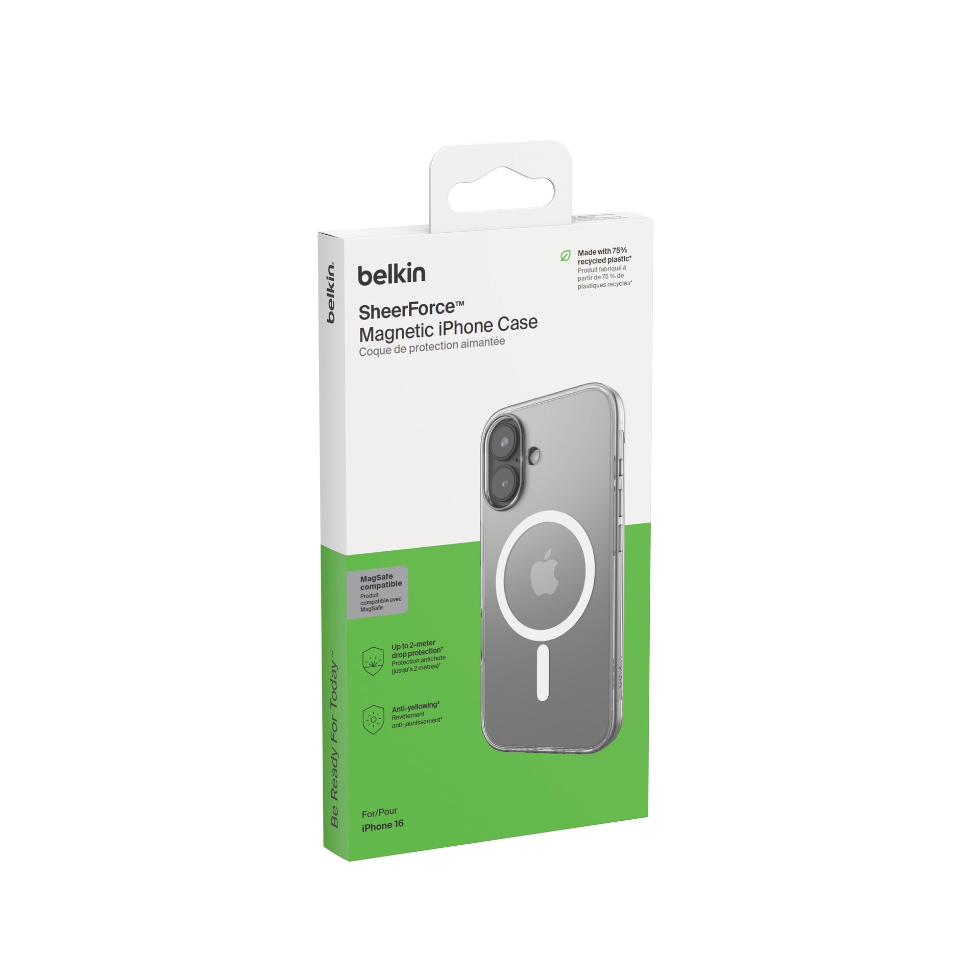 Belkin Handyhülle »SheerForce magnetisches Case für Apple iPhone 16«, iPhone 16, Backcover, Schutzhülle, Handyschutzhülle, Case, Schutzcase, stossfest